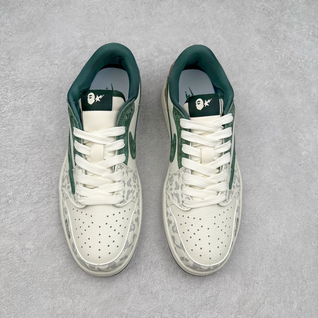 图片[2]-TS x Air Jordan AJ1 Low 倒钩低帮联名定制配色 JH6088-614 原厂内置气垫魔块 A模大底 头层小牛皮 鞋舌AJ原厂专用牛津布+AJ专用反口珍珠布+原厂无杂质高弹内里海棉+特殊封边弹力鞋带 尺码：36 36.5 37.5 38 38.5 39 40 40.5 41 42 42.5 43 44 44.5 45 46 47.5-选品中心