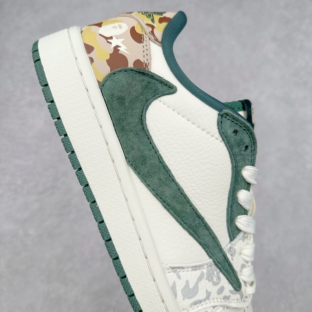 图片[6]-TS x Air Jordan AJ1 Low 倒钩低帮联名定制配色 JH6088-614 原厂内置气垫魔块 A模大底 头层小牛皮 鞋舌AJ原厂专用牛津布+AJ专用反口珍珠布+原厂无杂质高弹内里海棉+特殊封边弹力鞋带 尺码：36 36.5 37.5 38 38.5 39 40 40.5 41 42 42.5 43 44 44.5 45 46 47.5-选品中心