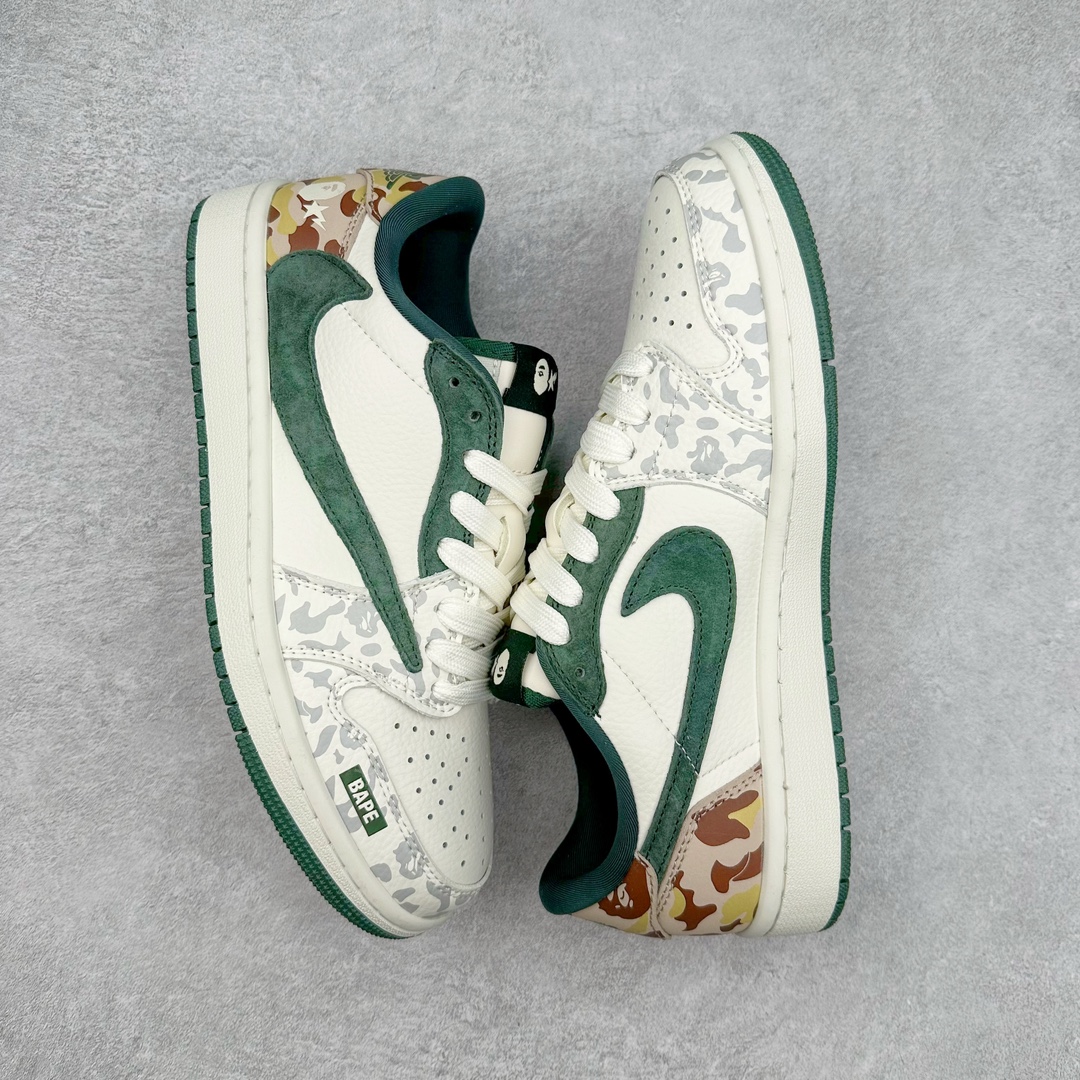 图片[3]-TS x Air Jordan AJ1 Low 倒钩低帮联名定制配色 JH6088-614 原厂内置气垫魔块 A模大底 头层小牛皮 鞋舌AJ原厂专用牛津布+AJ专用反口珍珠布+原厂无杂质高弹内里海棉+特殊封边弹力鞋带 尺码：36 36.5 37.5 38 38.5 39 40 40.5 41 42 42.5 43 44 44.5 45 46 47.5-选品中心