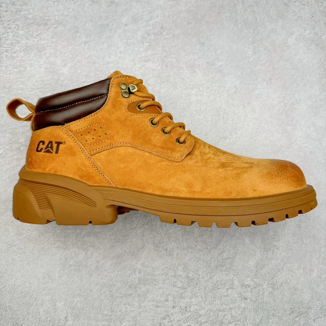＃特价福利 CAT卡特 硬汉推土机品牌经典百搭户外中帮休闲大黄靴系列 广东大厂品质 官网常年主打款 时尚潮流搭配 面料釆用意大利进口磨砂牛皮 全鞋真牛皮材料 大底到五金都是代工厂原材料制作 好货不杀猪 首单质量严格把控 全套官网统一包装 今年冬季防寒户外专用 日常随意搭配 型男必备 尺码：39-44 (偏大一码)-选品中心