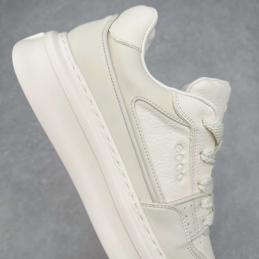 图片[6]-ECCO爱步厚底板鞋男2024四季新款真皮小白鞋 时尚简约 百搭运动休闲鞋 臻选牛皮柔软透气 采用牛皮和柔软织物衬里 提供舒适透气的穿着体验 简约系带设计，可自由调节松紧 随时随地自在出行 拼色设计为整体造型增添活力 时尚随搭 橡胶大底，轻盈缓震，舒适回弹，抓地耐磨 增高厚底 轻松成为街头焦点 尺码：38 39 40 41 42 43（皮鞋码）-选品中心