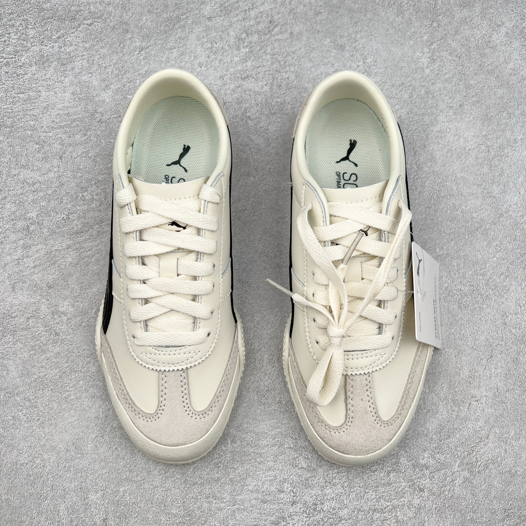 图片[2]-＃HP PUMA Bella UT Low 彪马贝拉UT系列低帮薄底德训复古风经典百搭休闲慢跑鞋 继将 Speedcat OG 带回后，近日 Puma 再以品牌档案室的经典鞋型 Bella OG 为蓝本，推出契合时下薄底球鞋趋势的 Bella UT 鞋款。自 21 世纪初问世以来，Bella OG 鞋型以其独特的薄底设计和上翻外底设计收获了众多年轻拥趸，更是 PUMA DNA 中不可磨灭的经典。此番重新推出的 Bella UT 鞋款，整体鞋面采用上乘皮革材质，并延续 Formstrip 设计语言；鞋头处采用精致的包头设计，搭配麂皮材质提升质感；鞋底部分保留 Bella 鞋款标志性的薄底和点状橡胶外底，上翘的设计包裹鞋面；鞋舌与鞋跟分别点缀美洲狮 Logo 与品牌字母 Logo。值得一提的是，本次 Bella UT 鞋款搭载 SOFTFOAM+ 鞋垫，兼顾美学设计与穿着舒适度。而配色上则提供白、黄、蓝、银、粉五款颜色。尺码：35.5 36 37 37.5 38 39 39.5 40 40.5 41 42 42.5 43 44 44.5 45-选品中心