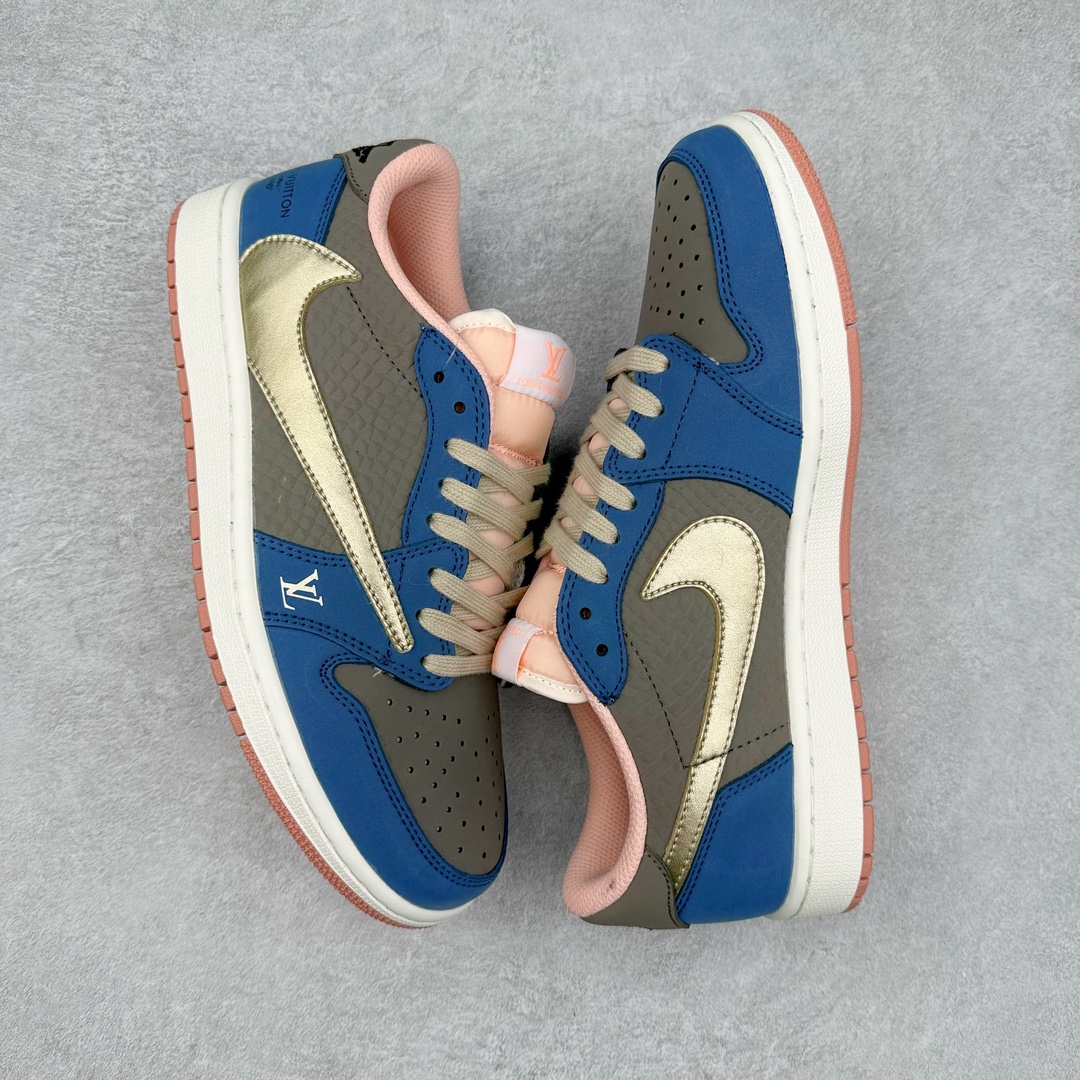 图片[3]-TS x Air Jordan AJ1 Low 倒钩低帮联名定制配色 DM7866-669 原厂内置气垫魔块 A模大底 头层小牛皮 鞋舌AJ原厂专用牛津布+AJ专用反口珍珠布+原厂无杂质高弹内里海棉+特殊封边弹力鞋带 尺码：36 36.5 37.5 38 38.5 39 40 40.5 41 42 42.5 43 44 44.5 45 46 47.5-选品中心