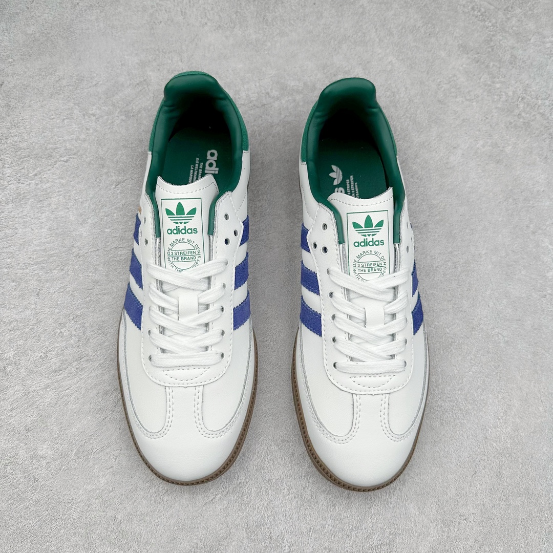 图片[2]-AD Original Samba OG 复古经典轻便板鞋 IH4882 这款桑巴鞋展示了高质量的工艺 带有装饰的超锁缝制和无缝的手感 柔软、柔软的皮革造型和标志性的3条纹完成了精致的外观 正规合身鞋带 鞋面上有绒面鞋垫 橡胶鞋底 享受正畸套筒软感 自50年代首次亮相以来就一直在赢得粉丝的青睐 尺码：36 36.5 37.5 38 38.5 39 40 40.5 41 42 42.5 43 44 44.5 45-选品中心