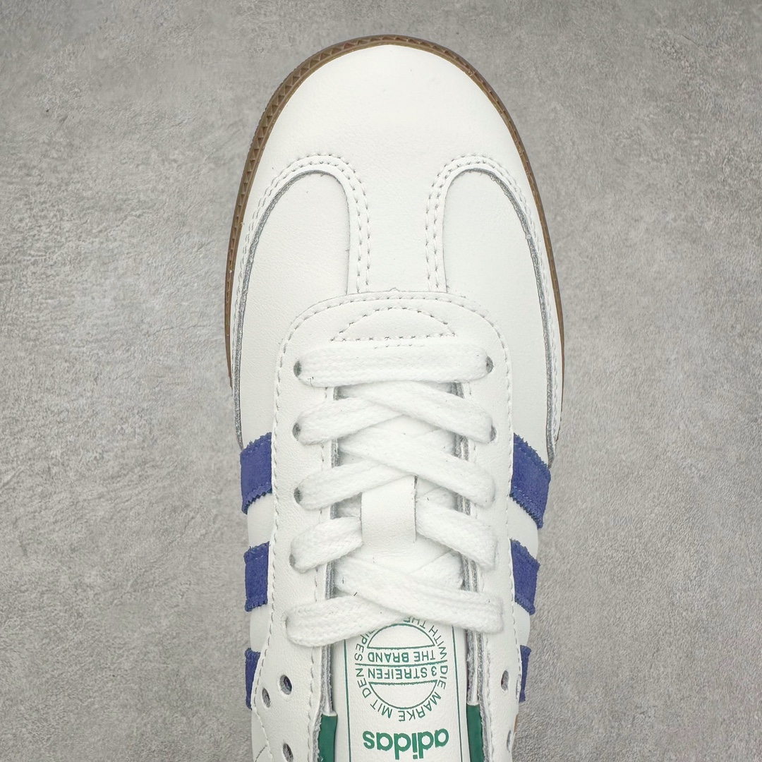 图片[4]-AD Original Samba OG 复古经典轻便板鞋 IH4882 这款桑巴鞋展示了高质量的工艺 带有装饰的超锁缝制和无缝的手感 柔软、柔软的皮革造型和标志性的3条纹完成了精致的外观 正规合身鞋带 鞋面上有绒面鞋垫 橡胶鞋底 享受正畸套筒软感 自50年代首次亮相以来就一直在赢得粉丝的青睐 尺码：36 36.5 37.5 38 38.5 39 40 40.5 41 42 42.5 43 44 44.5 45-选品中心