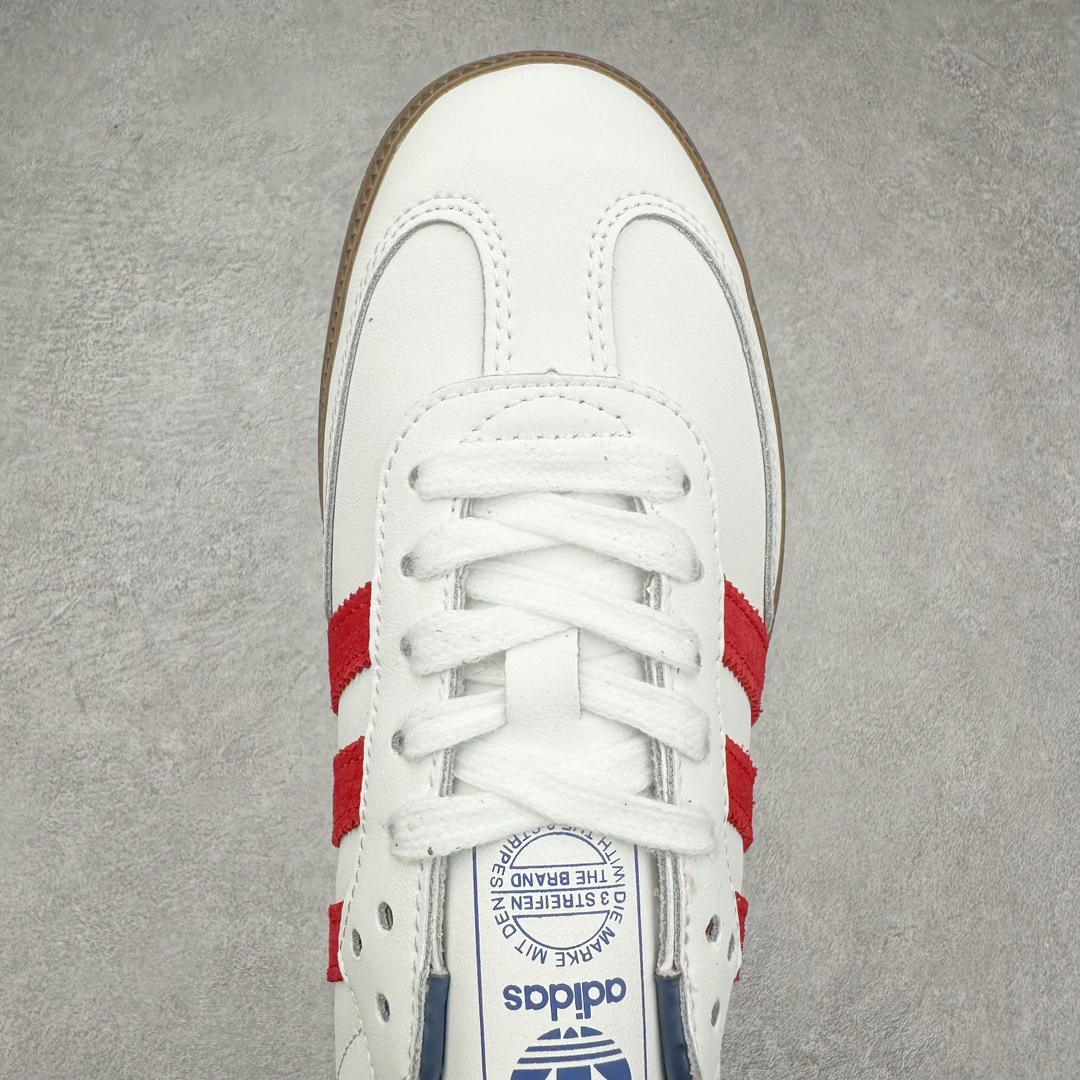 图片[4]-AD Original Samba OG 复古经典轻便板鞋 IH4881 这款桑巴鞋展示了高质量的工艺 带有装饰的超锁缝制和无缝的手感 柔软、柔软的皮革造型和标志性的3条纹完成了精致的外观 正规合身鞋带 鞋面上有绒面鞋垫 橡胶鞋底 享受正畸套筒软感 自50年代首次亮相以来就一直在赢得粉丝的青睐 尺码：36 36.5 37.5 38 38.5 39 40 40.5 41 42 42.5 43 44 44.5 45-选品中心