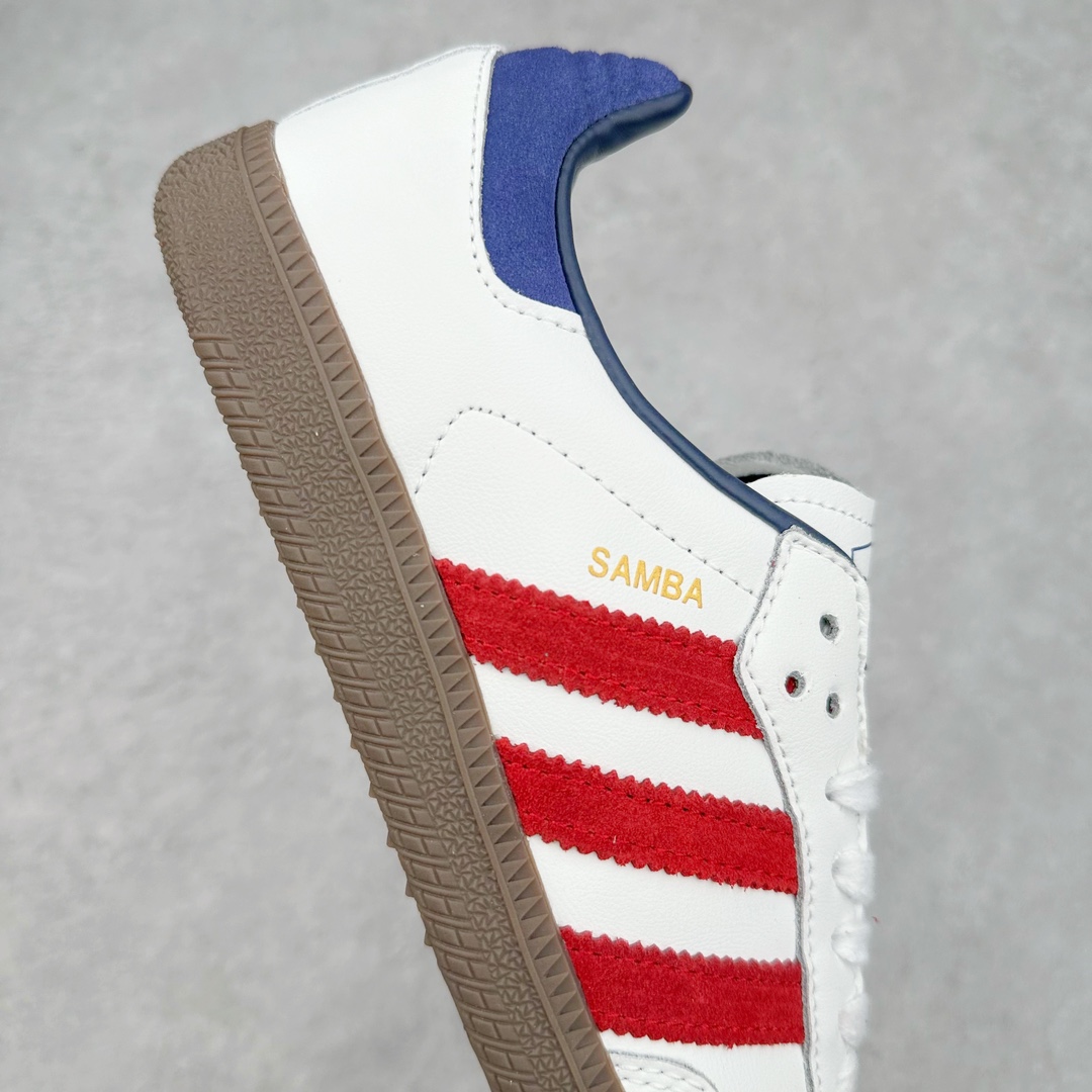 图片[6]-AD Original Samba OG 复古经典轻便板鞋 IH4881 这款桑巴鞋展示了高质量的工艺 带有装饰的超锁缝制和无缝的手感 柔软、柔软的皮革造型和标志性的3条纹完成了精致的外观 正规合身鞋带 鞋面上有绒面鞋垫 橡胶鞋底 享受正畸套筒软感 自50年代首次亮相以来就一直在赢得粉丝的青睐 尺码：36 36.5 37.5 38 38.5 39 40 40.5 41 42 42.5 43 44 44.5 45-选品中心