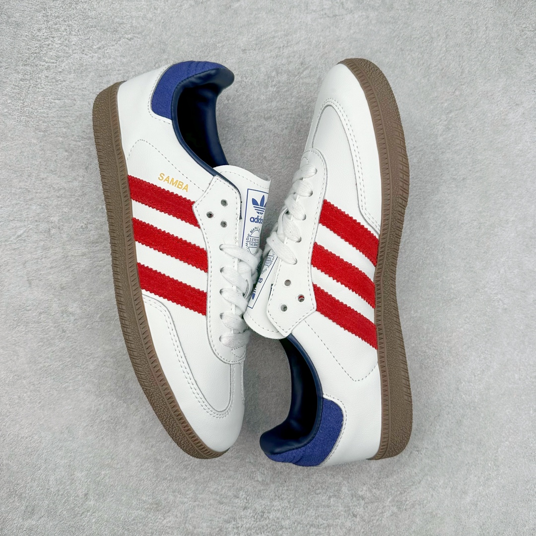 图片[3]-AD Original Samba OG 复古经典轻便板鞋 IH4881 这款桑巴鞋展示了高质量的工艺 带有装饰的超锁缝制和无缝的手感 柔软、柔软的皮革造型和标志性的3条纹完成了精致的外观 正规合身鞋带 鞋面上有绒面鞋垫 橡胶鞋底 享受正畸套筒软感 自50年代首次亮相以来就一直在赢得粉丝的青睐 尺码：36 36.5 37.5 38 38.5 39 40 40.5 41 42 42.5 43 44 44.5 45-选品中心