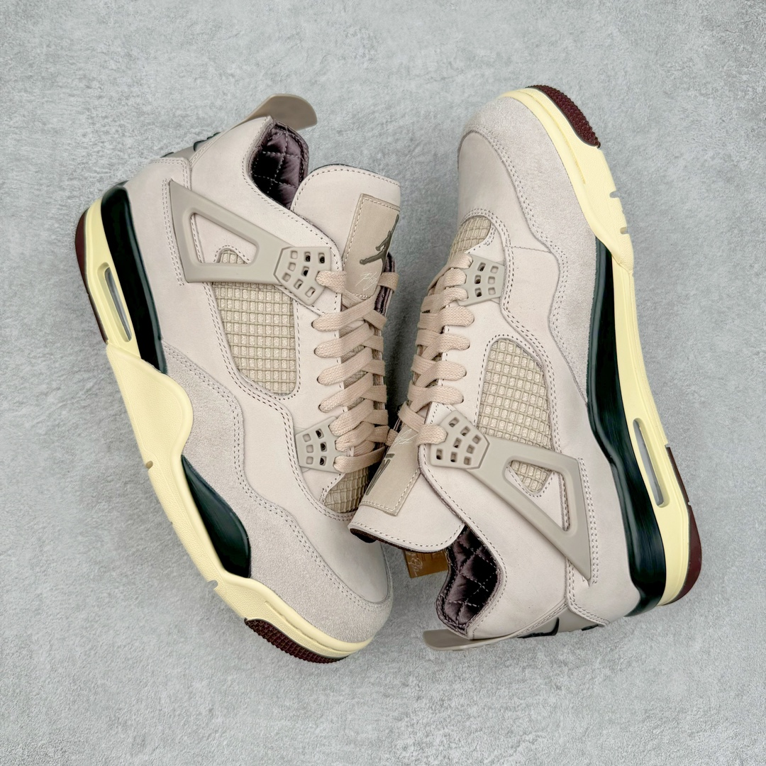 图片[3]-＃PK纯原 A Ma Maniére x Air Jordan AJ4 Retro SP\\\”Violet Ore\\\” AMM联名淡粉 FZ4810-200 圈内最强四代 耗时半年巨作 全套原纸板楦头开发 原厂特供皮料加持 确保原汁原味 完美呈现四代版型 一比一鞋头弧度高度鞋身弧度 数据细节工艺流程均保持原鞋一致 原厂TPU网格鞋带扣 正确内里网布 菱角分明不变形无多余毛边 柔软性质感一致于原鞋 市场唯一原厂鞋扣模具 背面可见隐藏注塑口 原厂织唛标 原厂飞人电绣工艺 尾指中部跳三针 独家绑鞋带手法 印刷中底布 四线拉帮 米色美纹纸贴合固定 进口港宝加持 后跟自然饱满 全鞋荧光划线卡点 追求极致完美 每一双都是工艺品 多重QC质检 超越公司货的品控标准 实实在在的免检产品 尺码：36 36.5 37.5 38 38.5 39 40 40.5 41 42 42.5 43 44 44.5 45 46 47.5-选品中心