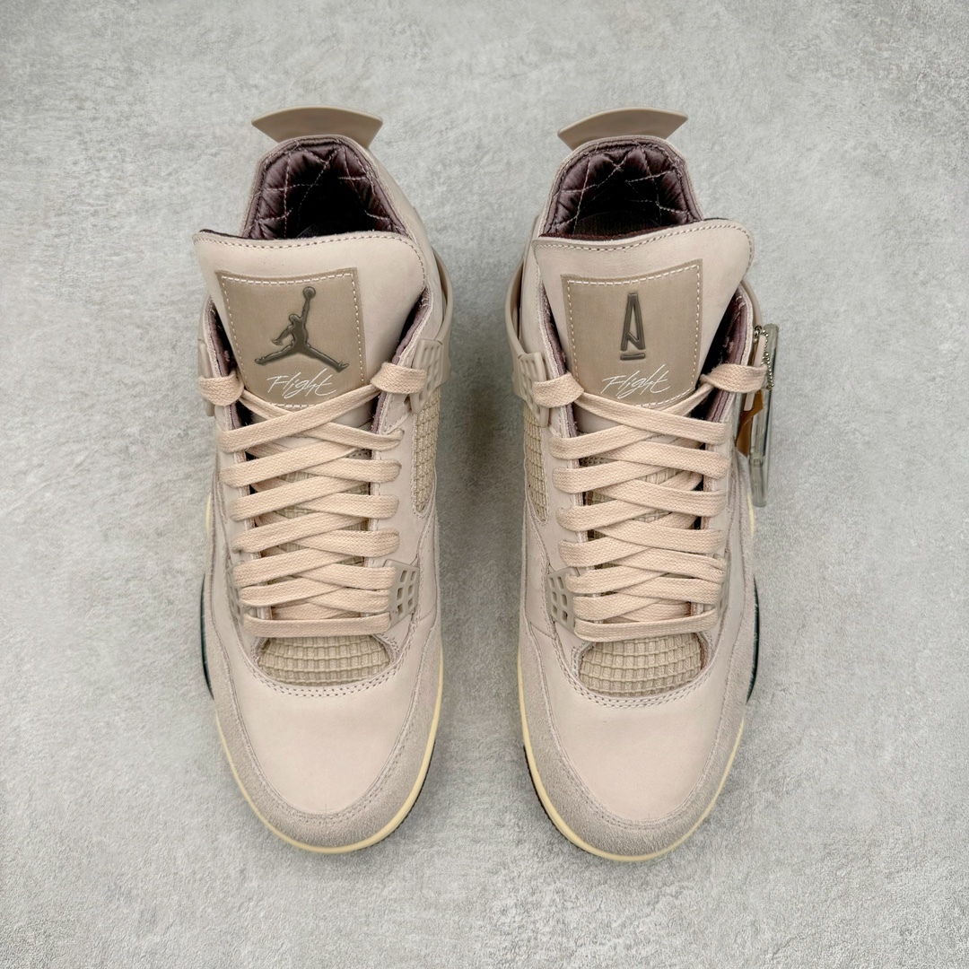图片[2]-＃PK纯原 A Ma Maniére x Air Jordan AJ4 Retro SP\\\”Violet Ore\\\” AMM联名淡粉 FZ4810-200 圈内最强四代 耗时半年巨作 全套原纸板楦头开发 原厂特供皮料加持 确保原汁原味 完美呈现四代版型 一比一鞋头弧度高度鞋身弧度 数据细节工艺流程均保持原鞋一致 原厂TPU网格鞋带扣 正确内里网布 菱角分明不变形无多余毛边 柔软性质感一致于原鞋 市场唯一原厂鞋扣模具 背面可见隐藏注塑口 原厂织唛标 原厂飞人电绣工艺 尾指中部跳三针 独家绑鞋带手法 印刷中底布 四线拉帮 米色美纹纸贴合固定 进口港宝加持 后跟自然饱满 全鞋荧光划线卡点 追求极致完美 每一双都是工艺品 多重QC质检 超越公司货的品控标准 实实在在的免检产品 尺码：36 36.5 37.5 38 38.5 39 40 40.5 41 42 42.5 43 44 44.5 45 46 47.5-选品中心
