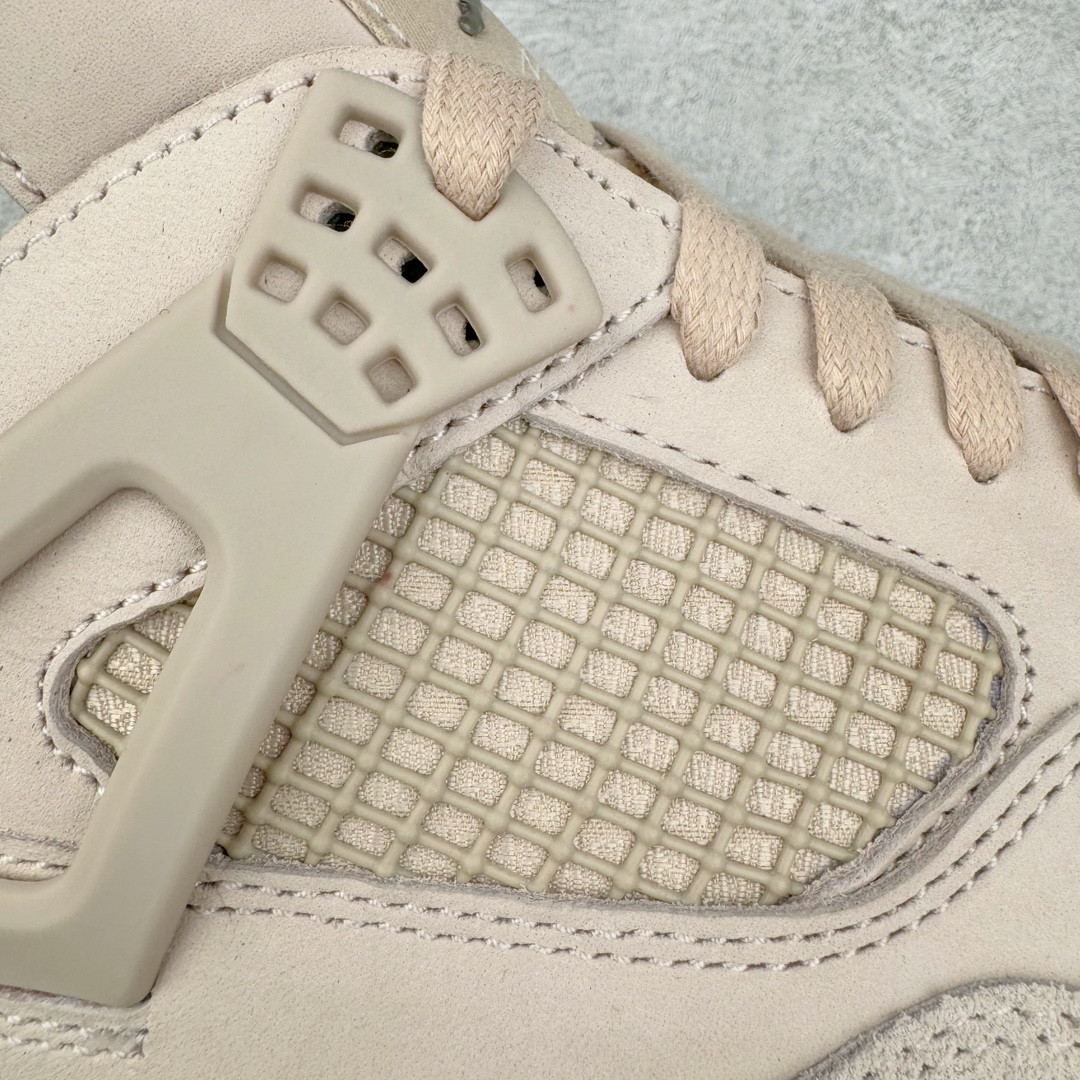 图片[22]-＃PK纯原 A Ma Maniére x Air Jordan AJ4 Retro SP\\\”Violet Ore\\\” AMM联名淡粉 FZ4810-200 圈内最强四代 耗时半年巨作 全套原纸板楦头开发 原厂特供皮料加持 确保原汁原味 完美呈现四代版型 一比一鞋头弧度高度鞋身弧度 数据细节工艺流程均保持原鞋一致 原厂TPU网格鞋带扣 正确内里网布 菱角分明不变形无多余毛边 柔软性质感一致于原鞋 市场唯一原厂鞋扣模具 背面可见隐藏注塑口 原厂织唛标 原厂飞人电绣工艺 尾指中部跳三针 独家绑鞋带手法 印刷中底布 四线拉帮 米色美纹纸贴合固定 进口港宝加持 后跟自然饱满 全鞋荧光划线卡点 追求极致完美 每一双都是工艺品 多重QC质检 超越公司货的品控标准 实实在在的免检产品 尺码：36 36.5 37.5 38 38.5 39 40 40.5 41 42 42.5 43 44 44.5 45 46 47.5-选品中心