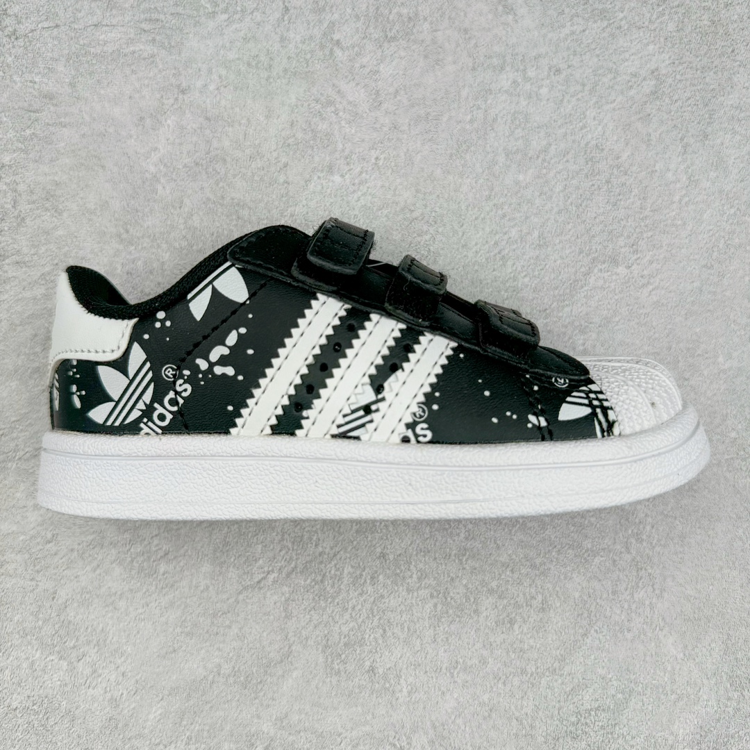 图片[9]-Adidas Superstar Foundation CF 官网同步魔术扣 贝壳头童鞋 萌娃必备 亲子套装首选金标贝壳头魔术贴童鞋 原装一体超软蓝底 脚感非凡 尺码：28 29 30 31 32 33 34 35-选品中心