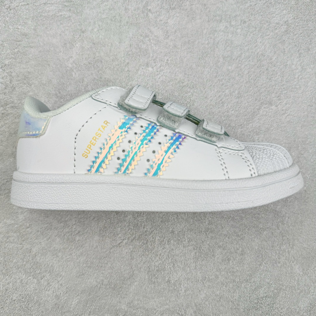 图片[8]-Adidas Superstar Foundation CF 官网同步魔术扣 贝壳头童鞋 萌娃必备 亲子套装首选金标贝壳头魔术贴童鞋 原装一体超软蓝底 脚感非凡 尺码：28 29 30 31 32 33 34 35-选品中心