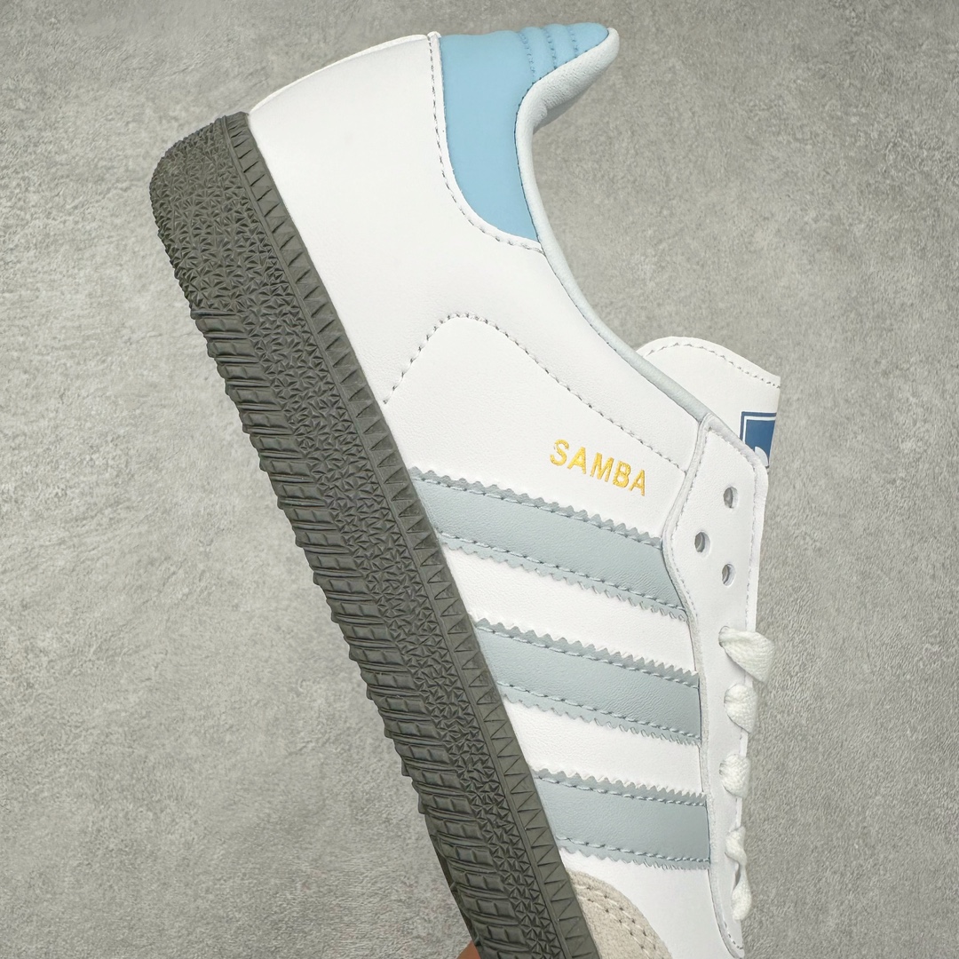 图片[6]-＃福利特价 AD Original Samba OG 复古经典轻便板鞋 这款桑巴鞋展示了高质量的工艺 带有装饰的超锁缝制和无缝的手感 柔软、柔软的皮革造型和标志性的3条纹完成了精致的外观 正规合身鞋带 鞋面上有绒面鞋垫 橡胶鞋底 享受正畸套筒软感 自50年代首次亮相以来就一直在赢得粉丝的青睐 尺码：36 36.5 37 38 38.5 39 40 40.5 41 42 42.5 43 44 44.5 45-选品中心