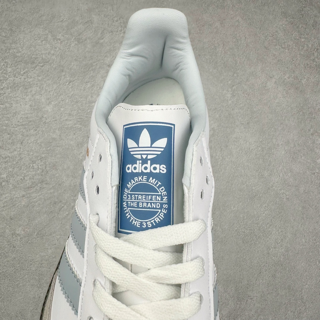 图片[5]-＃福利特价 AD Original Samba OG 复古经典轻便板鞋 这款桑巴鞋展示了高质量的工艺 带有装饰的超锁缝制和无缝的手感 柔软、柔软的皮革造型和标志性的3条纹完成了精致的外观 正规合身鞋带 鞋面上有绒面鞋垫 橡胶鞋底 享受正畸套筒软感 自50年代首次亮相以来就一直在赢得粉丝的青睐 尺码：36 36.5 37 38 38.5 39 40 40.5 41 42 42.5 43 44 44.5 45-选品中心