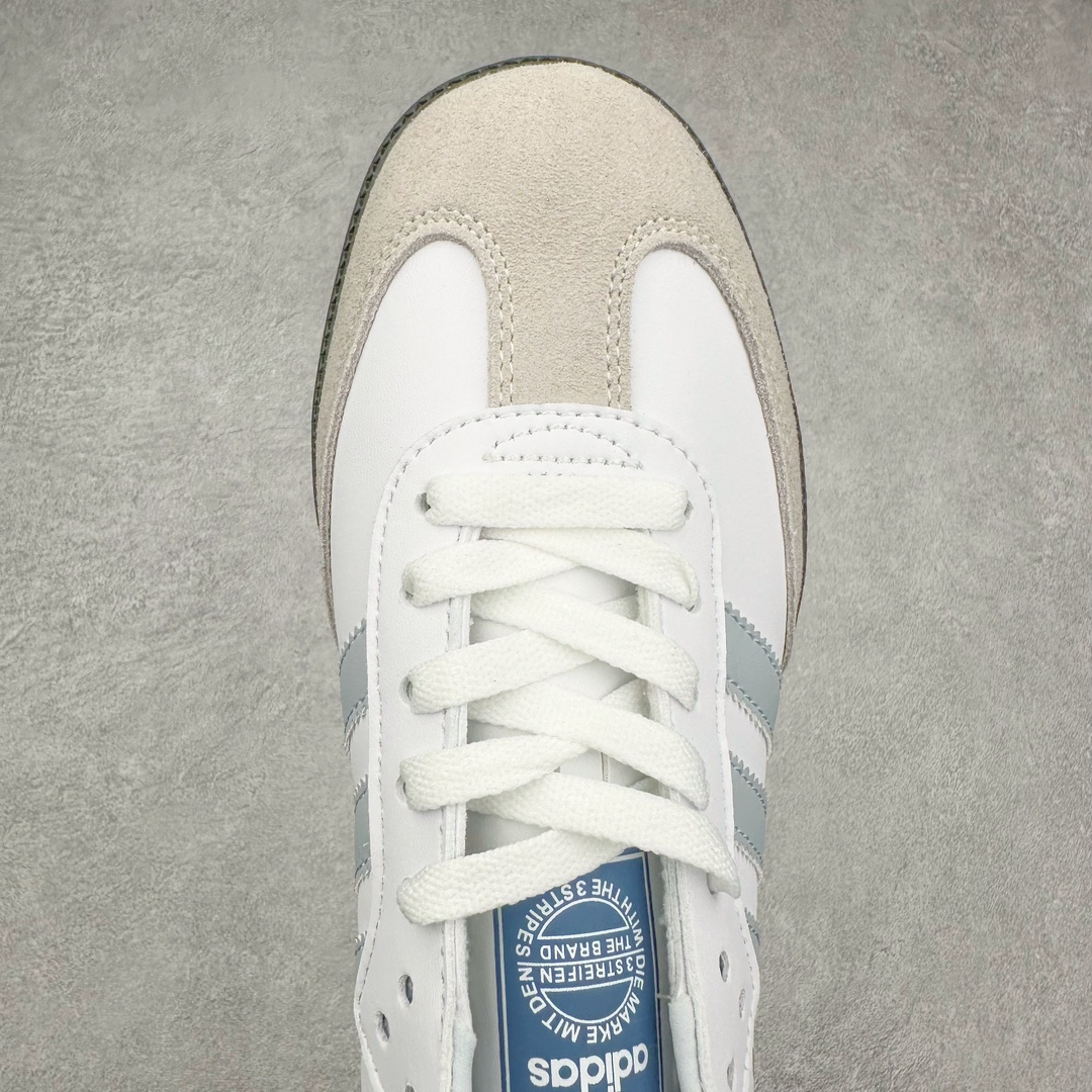 图片[4]-＃福利特价 AD Original Samba OG 复古经典轻便板鞋 这款桑巴鞋展示了高质量的工艺 带有装饰的超锁缝制和无缝的手感 柔软、柔软的皮革造型和标志性的3条纹完成了精致的外观 正规合身鞋带 鞋面上有绒面鞋垫 橡胶鞋底 享受正畸套筒软感 自50年代首次亮相以来就一直在赢得粉丝的青睐 尺码：36 36.5 37 38 38.5 39 40 40.5 41 42 42.5 43 44 44.5 45-选品中心