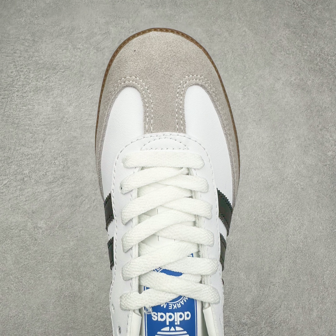 图片[4]-＃福利特价 AD Original Samba OG 复古经典轻便板鞋 这款桑巴鞋展示了高质量的工艺 带有装饰的超锁缝制和无缝的手感 柔软、柔软的皮革造型和标志性的3条纹完成了精致的外观 正规合身鞋带 鞋面上有绒面鞋垫 橡胶鞋底 享受正畸套筒软感 自50年代首次亮相以来就一直在赢得粉丝的青睐 尺码：36 36.5 37 38 38.5 39 40 40.5 41 42 42.5 43 44 44.5 45-选品中心