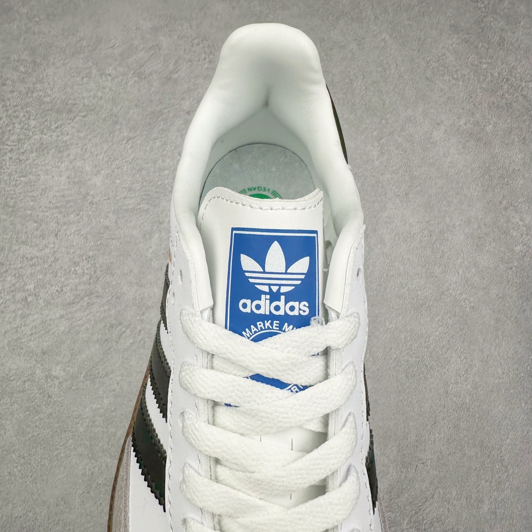 图片[5]-＃福利特价 AD Original Samba OG 复古经典轻便板鞋 这款桑巴鞋展示了高质量的工艺 带有装饰的超锁缝制和无缝的手感 柔软、柔软的皮革造型和标志性的3条纹完成了精致的外观 正规合身鞋带 鞋面上有绒面鞋垫 橡胶鞋底 享受正畸套筒软感 自50年代首次亮相以来就一直在赢得粉丝的青睐 尺码：36 36.5 37 38 38.5 39 40 40.5 41 42 42.5 43 44 44.5 45-选品中心