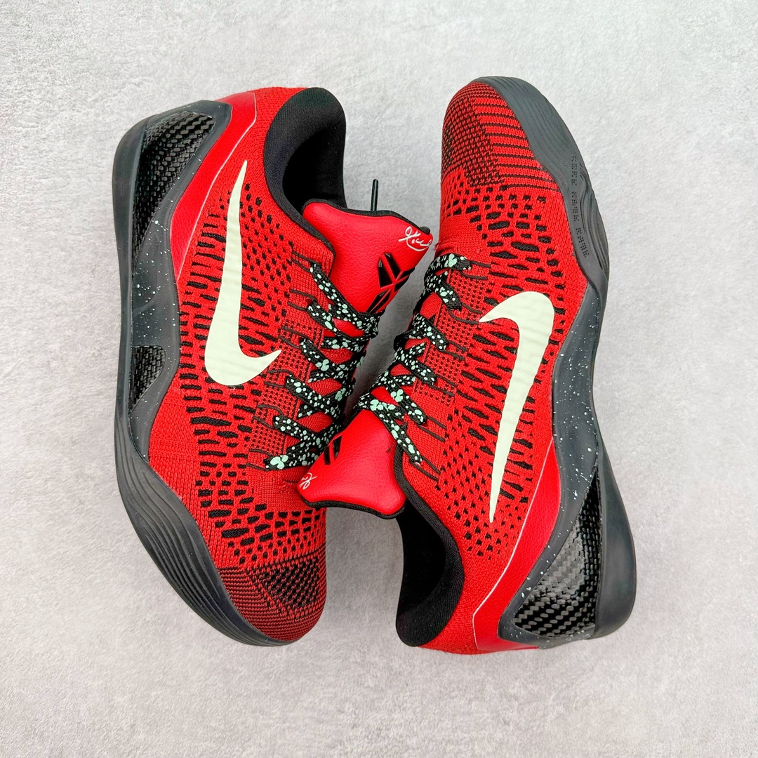 图片[3]-NK Kobe 9 Elite Protro 科比九代精英款低帮实战篮球鞋 653456-601 设计灵感中与以往几代的耐克 ZOOM KOBE 系列一样，加入了签名，密码，碳板这些元素，在表达它的主人身份的同时，也显示了自己的与众不同。鞋后跟的九条红色代表的则是科比接受跟腱修复手术后的伤疤，象征了科比坚韧的赛场性格。此外，耐克Kobe 9 Elite也用到了耐克最新的 Flyknit科技，在使 耐克Kobe 9 Elite更加轻盈的同时，也变得更有支撑性与耐用性。鞋身两侧以及经常弯折的区域采用的则是更紧密的连接方式。看似夸张的超高帮设计并不会在实战中影响脚的感受，其完美的包裹性并没有降低耐克Kobe 9 Elite本身的灵活性。再夸张的动作，鞋面都会紧紧包裹脚部，丝毫不会影响发挥。尺码：40 40.5 41 42 42.5 43 44 44.5 45 46-选品中心