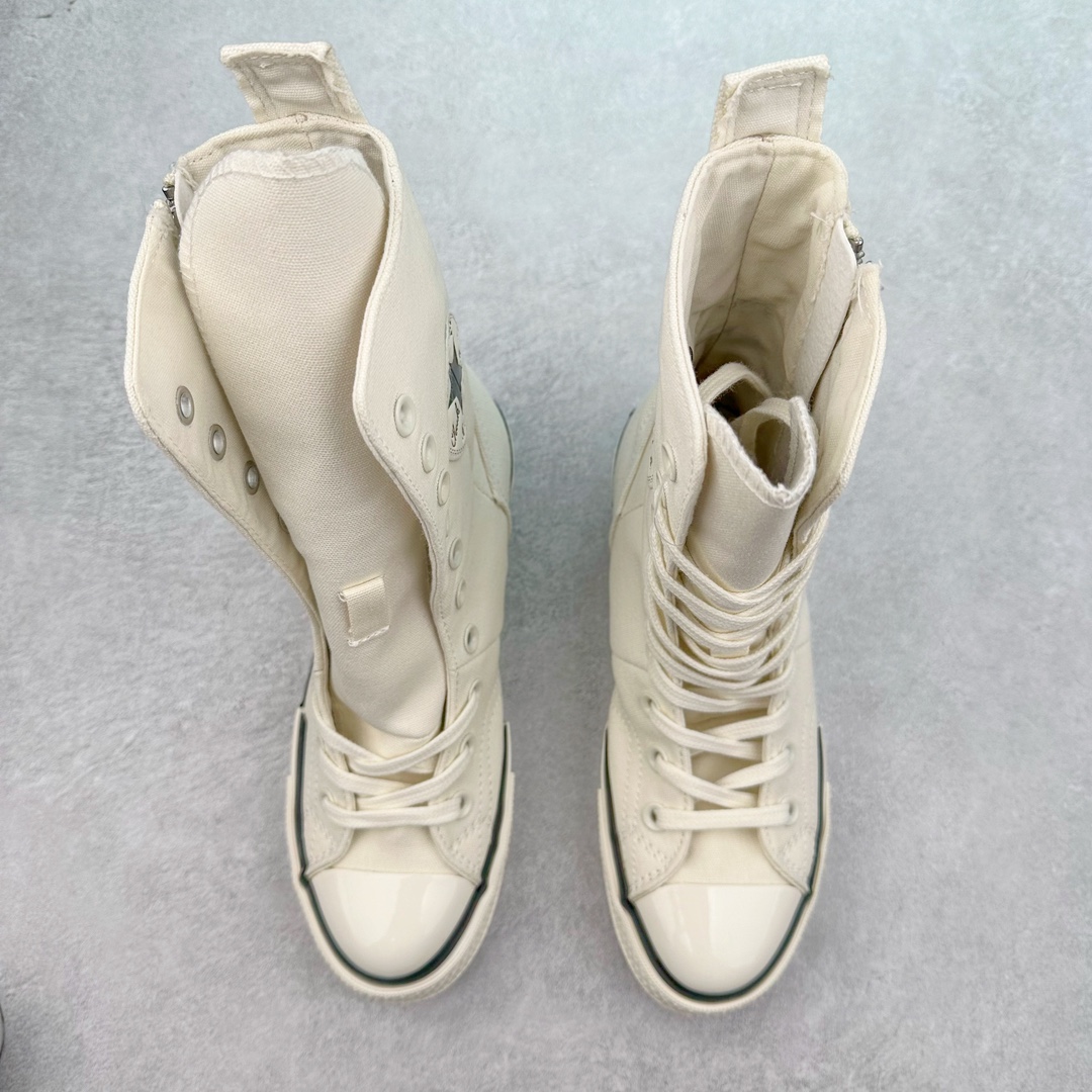 图片[2]-Converse Chuck 70 Plus X-High 匡威官方 加高款解构厚底休闲鞋 柳智敏同款 独特短靴鞋型续写Chuck 70 Plus的解构设计语言 长鞋舌与解构橡胶外底突破沉闷风格 自然增高外底 上脚视觉效果巧妙拉长腿部线条 超长筒靴搭配超长鞋带 千禧风妥妥拿捏 舒适脚感搭配侧边拉链 穿脱自如 货号：白色 A08261C 货号：黑色 A10361C 尺码：35 36 36.5 37 37.5 38 39 39.5 40-选品中心