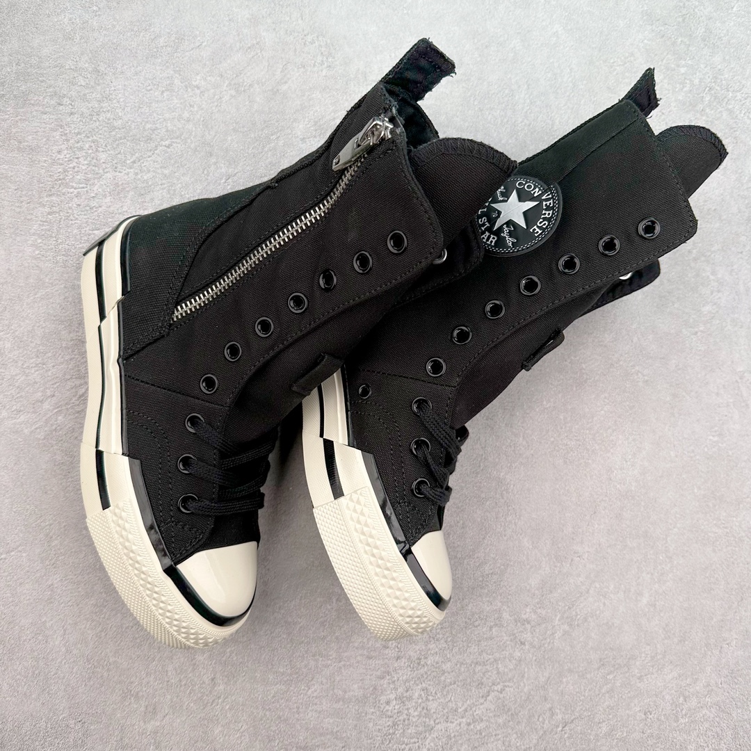 图片[3]-Converse Chuck 70 Plus X-High 匡威官方 加高款解构厚底休闲鞋 柳智敏同款 独特短靴鞋型续写Chuck 70 Plus的解构设计语言 长鞋舌与解构橡胶外底突破沉闷风格 自然增高外底 上脚视觉效果巧妙拉长腿部线条 超长筒靴搭配超长鞋带 千禧风妥妥拿捏 舒适脚感搭配侧边拉链 穿脱自如 货号：白色 A08261C 货号：黑色 A10361C 尺码：35 36 36.5 37 37.5 38 39 39.5 40-选品中心