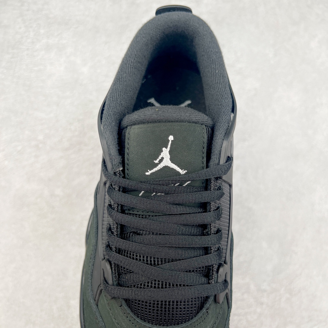 图片[5]-＃KZ纯原 Air Jordan AJ4 RM 重制版低帮复古篮球鞋 全黑黑武士 FQ7939-004 亲自操刀耗时半年巨作 全套原纸板楦头开发 确保原汁原味 完美呈现版型 一比一鞋头弧度高度鞋身弧度 原厂TPU 正确内里网布 菱角分明不变形无多余毛边 柔软性质感一致于原鞋 原厂织唛标 原厂飞人电绣工艺 尾指中部跳三针 独家绑鞋带手法 印刷中底布 四线拉帮 米色美纹纸贴合固定 进口港宝加持 后跟自然饱满 全鞋荧光划线卡点 追求极致完美 每一双都是工艺品 多重QC质检 超越公司货的品控标准 实实在在的免检产品 采用了低帮的设计 并保留了众多AJ4的经典元素 鞋身以皮革、麂皮材质拼接打造 AJ4经典的TPU材质延伸至后跟 增强鞋款稳定性 而鞋身侧面的网格设计则被取消 尾部的NIKE AIR标志也得到保留 并同时带有飞人logo 中底部分同样搭载了可视AIR气垫 鞋底采用米白色中底和外底呈现 为整个设计收尾 尺码：36 36.5 37.5 38 38.5 39 40 40.5 41 42 42.5 43 44 44.5 45 46 47.5-选品中心
