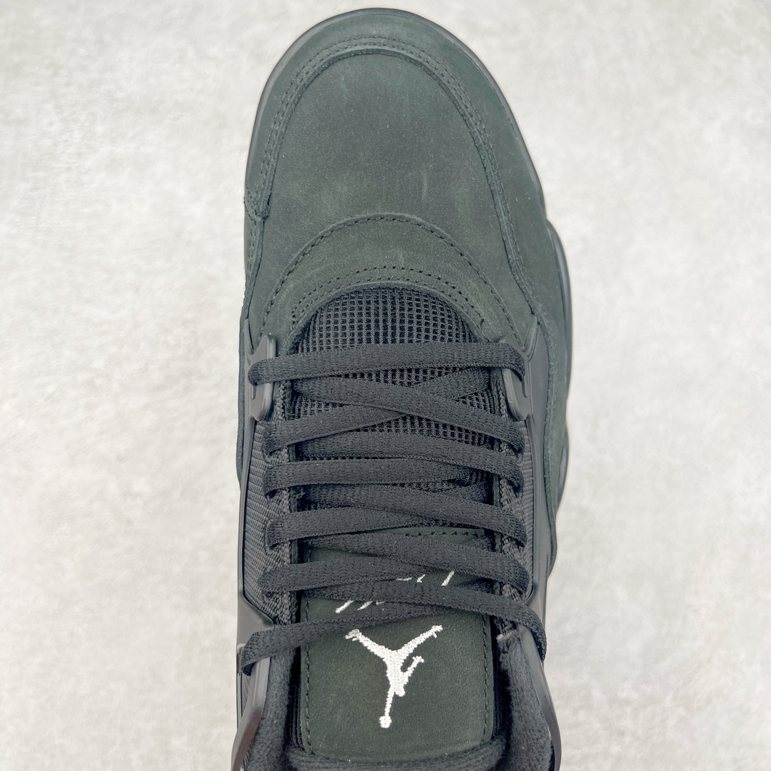 图片[4]-＃KZ纯原 Air Jordan AJ4 RM 重制版低帮复古篮球鞋 全黑黑武士 FQ7939-004 亲自操刀耗时半年巨作 全套原纸板楦头开发 确保原汁原味 完美呈现版型 一比一鞋头弧度高度鞋身弧度 原厂TPU 正确内里网布 菱角分明不变形无多余毛边 柔软性质感一致于原鞋 原厂织唛标 原厂飞人电绣工艺 尾指中部跳三针 独家绑鞋带手法 印刷中底布 四线拉帮 米色美纹纸贴合固定 进口港宝加持 后跟自然饱满 全鞋荧光划线卡点 追求极致完美 每一双都是工艺品 多重QC质检 超越公司货的品控标准 实实在在的免检产品 采用了低帮的设计 并保留了众多AJ4的经典元素 鞋身以皮革、麂皮材质拼接打造 AJ4经典的TPU材质延伸至后跟 增强鞋款稳定性 而鞋身侧面的网格设计则被取消 尾部的NIKE AIR标志也得到保留 并同时带有飞人logo 中底部分同样搭载了可视AIR气垫 鞋底采用米白色中底和外底呈现 为整个设计收尾 尺码：36 36.5 37.5 38 38.5 39 40 40.5 41 42 42.5 43 44 44.5 45 46 47.5-选品中心