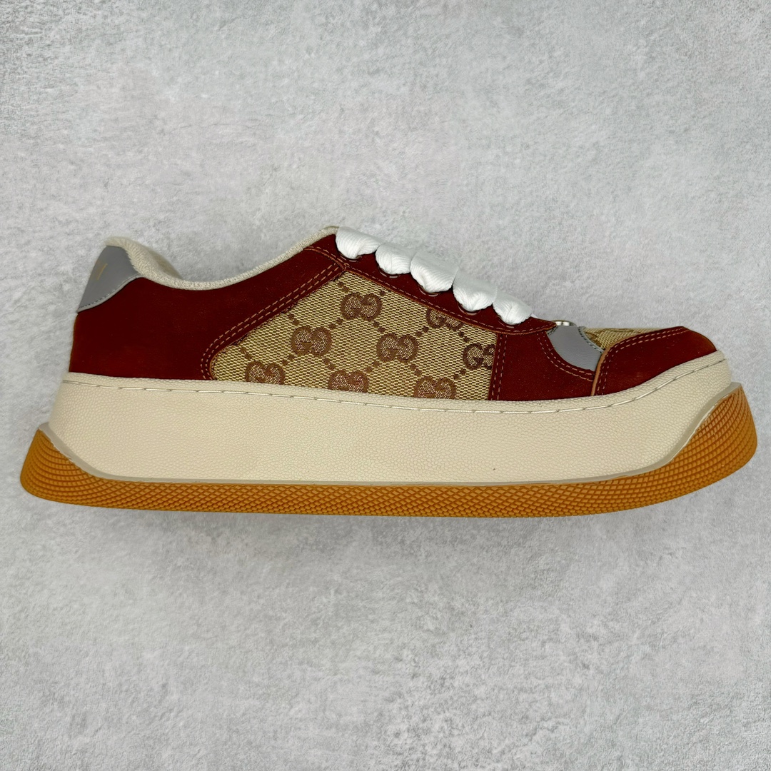 #特价福利 Gucci Screener GG High-Top Sneaker休闲潮鞋系列意大利进口超软小牛皮+刺绣搭配 原装雪梨形超软沙绒纸团 鞋底采用超软橡胶大底内外锁死工艺 最大限度弯折永不开胶 原鞋一致效果环保无味 尺码:35-44-选品中心