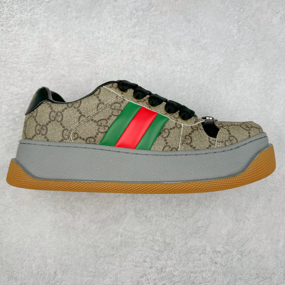 图片[2]-＃特价福利 Gucci Screener GG High-Top Sneaker休闲潮鞋系列意大利进口超软小牛皮+刺绣搭配 原装雪梨形超软沙绒纸团 鞋底采用超软橡胶大底内外锁死工艺 最大限度弯折永不开胶 原鞋一致效果环保无味 尺码：35-44-选品中心