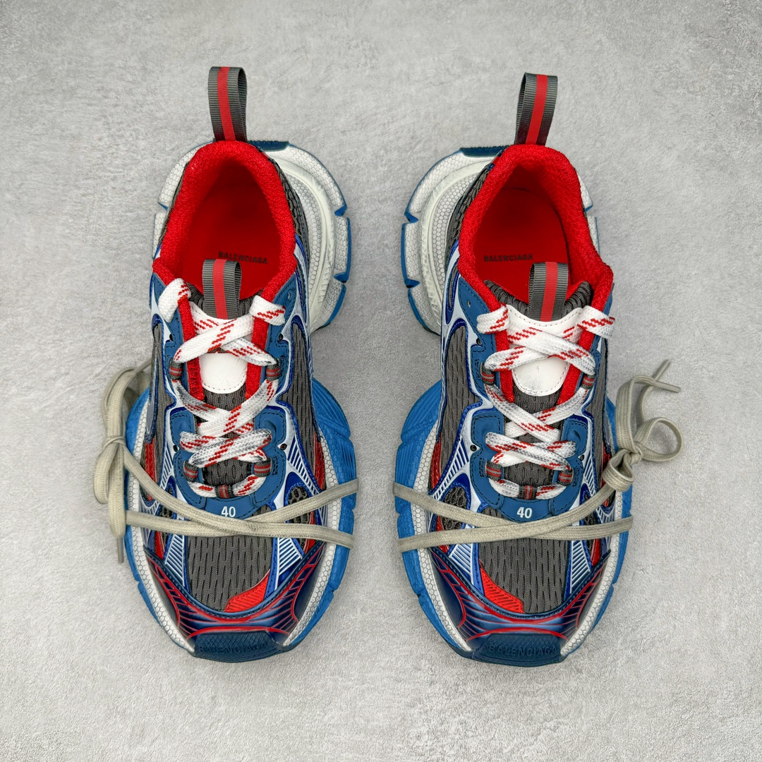 图片[2]-＃VG零售版 BALENCIAGA 3XL Sneakers 巴黎世家十代网布系带低帮走秀复古老爹鞋 全套原纸板楦头开发 最原汁原味的灵魂版型 全鞋荧光划线卡点 胶水把控整洁度追求极致完美 每一双都是工艺品 多重QC质检 超越公司货的品控标准 实实在在的免检产品 原盒原配 正确字体电绣 粗细、位置、大小正确 侧边TPU 透气孔匹配意产原版 正确分离大底 TPU软底 原版一致大底LOGO 立体感十足 原厂皮料水洗做旧 采购原厂网纱 不含皮革 网布材料和聚氨酯 磨损效果 鞋头边缘和后帮 Balenciaga 徽标 鞋面和后跟凸印尺码 鞋舌 3XL 橡胶品牌标识和反光细节 鞋帮拉袢和鞋舌拉祥 配反光细节 备用鞋带在鞋履前侧 可在穿着前取下 便于不同造型搭配 正常尺码 尺码：35 36 37 38 39 40 41 42 43 44 45 46-选品中心