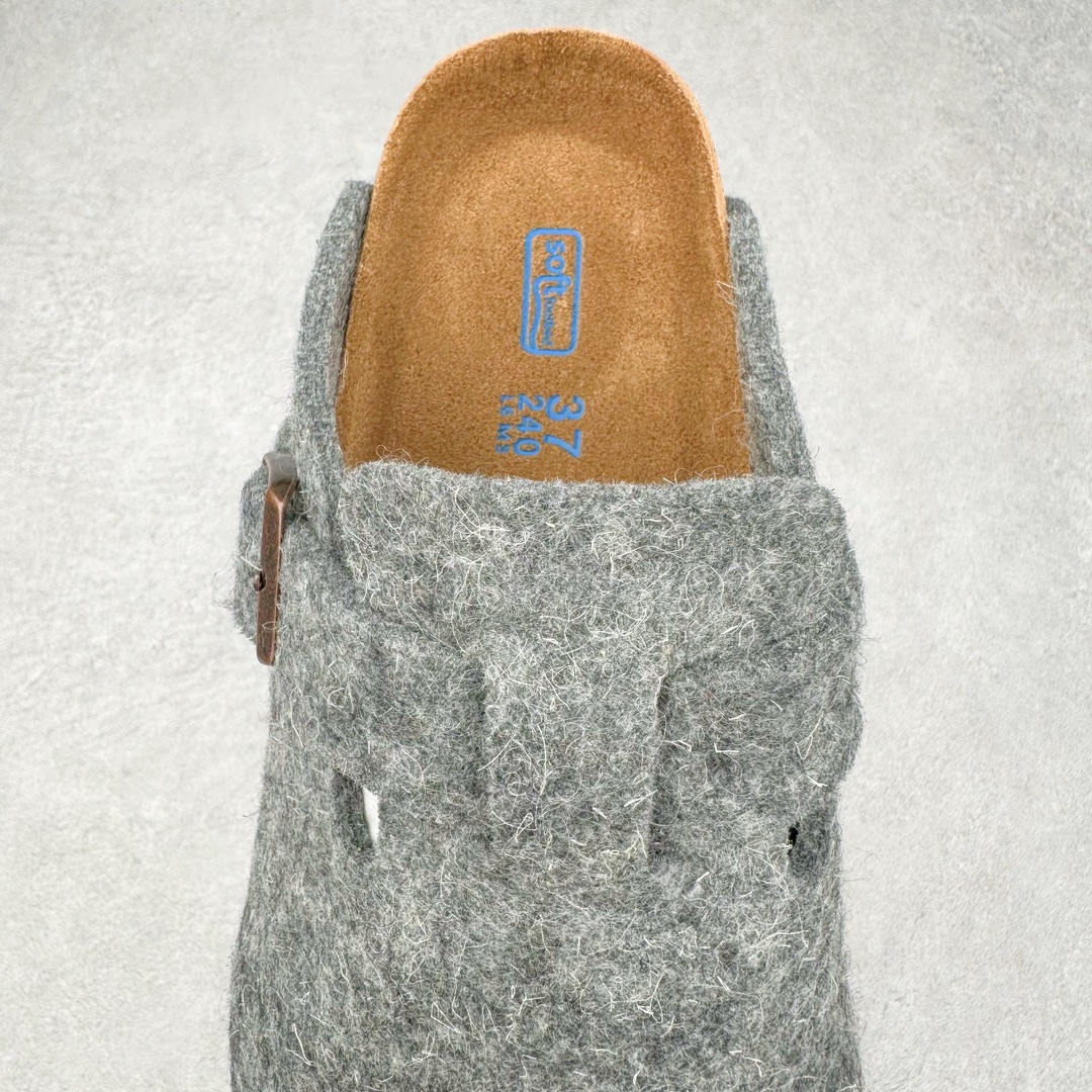 图片[5]-＃DC Birkenstock Boston VL 勃肯软木底包头拖鞋 天鹅绒般的绒面革赋子休闲的经典外观 四季皆宜 柔软的鞋床采用额外的泡沫缓冲层 提供额外的舒适感和全天支撑 全网独家首发 源于德国的严谨工艺 牛巴戎面 中层松木 EVA 三层组合大底 优质牛皮面料五金扣 出口订单 尺码：35-44-选品中心