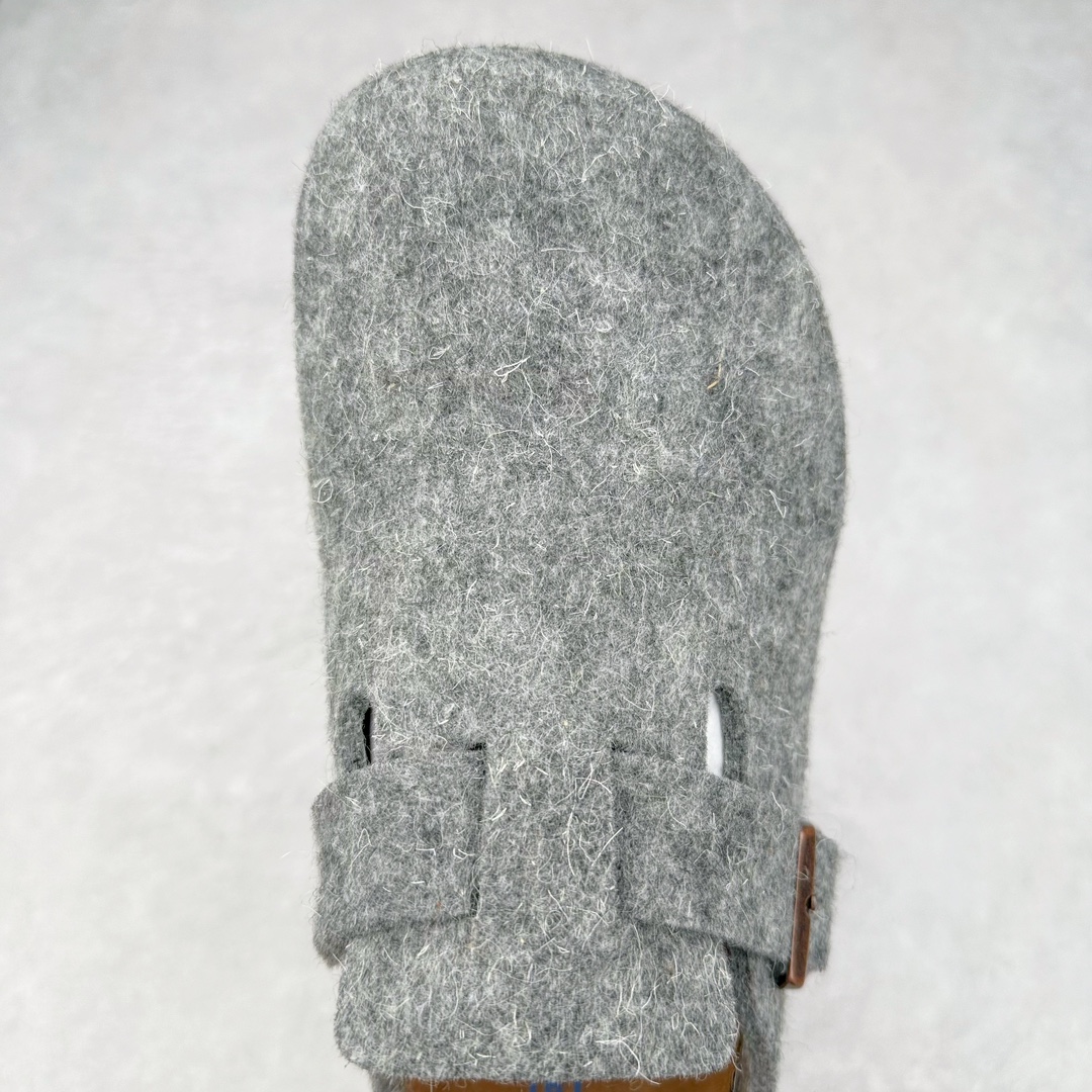 图片[4]-＃DC Birkenstock Boston VL 勃肯软木底包头拖鞋 天鹅绒般的绒面革赋子休闲的经典外观 四季皆宜 柔软的鞋床采用额外的泡沫缓冲层 提供额外的舒适感和全天支撑 全网独家首发 源于德国的严谨工艺 牛巴戎面 中层松木 EVA 三层组合大底 优质牛皮面料五金扣 出口订单 尺码：35-44-选品中心