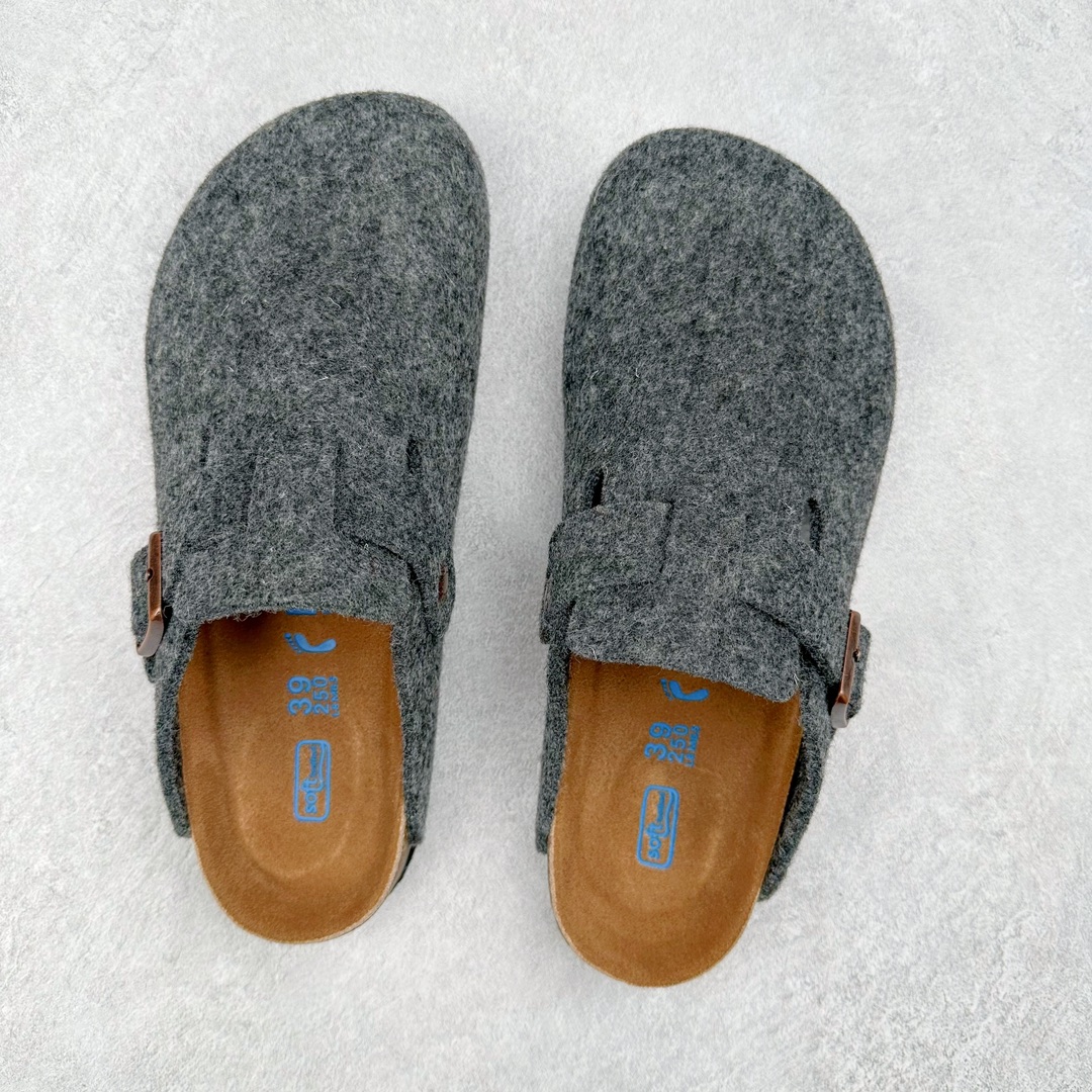 图片[3]-＃DC Birkenstock Boston VL 勃肯软木底包头拖鞋 天鹅绒般的绒面革赋子休闲的经典外观 四季皆宜 柔软的鞋床采用额外的泡沫缓冲层 提供额外的舒适感和全天支撑 全网独家首发 源于德国的严谨工艺 牛巴戎面 中层松木 EVA 三层组合大底 优质牛皮面料五金扣 出口订单 尺码：35-44-选品中心