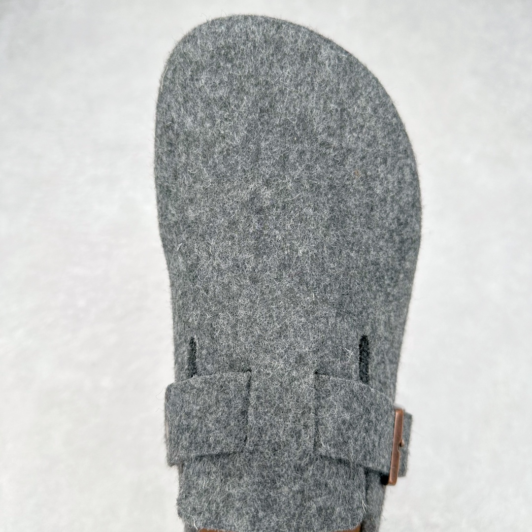 图片[4]-＃DC Birkenstock Boston VL 勃肯软木底包头拖鞋 天鹅绒般的绒面革赋子休闲的经典外观 四季皆宜 柔软的鞋床采用额外的泡沫缓冲层 提供额外的舒适感和全天支撑 全网独家首发 源于德国的严谨工艺 牛巴戎面 中层松木 EVA 三层组合大底 优质牛皮面料五金扣 出口订单 尺码：35-44-选品中心