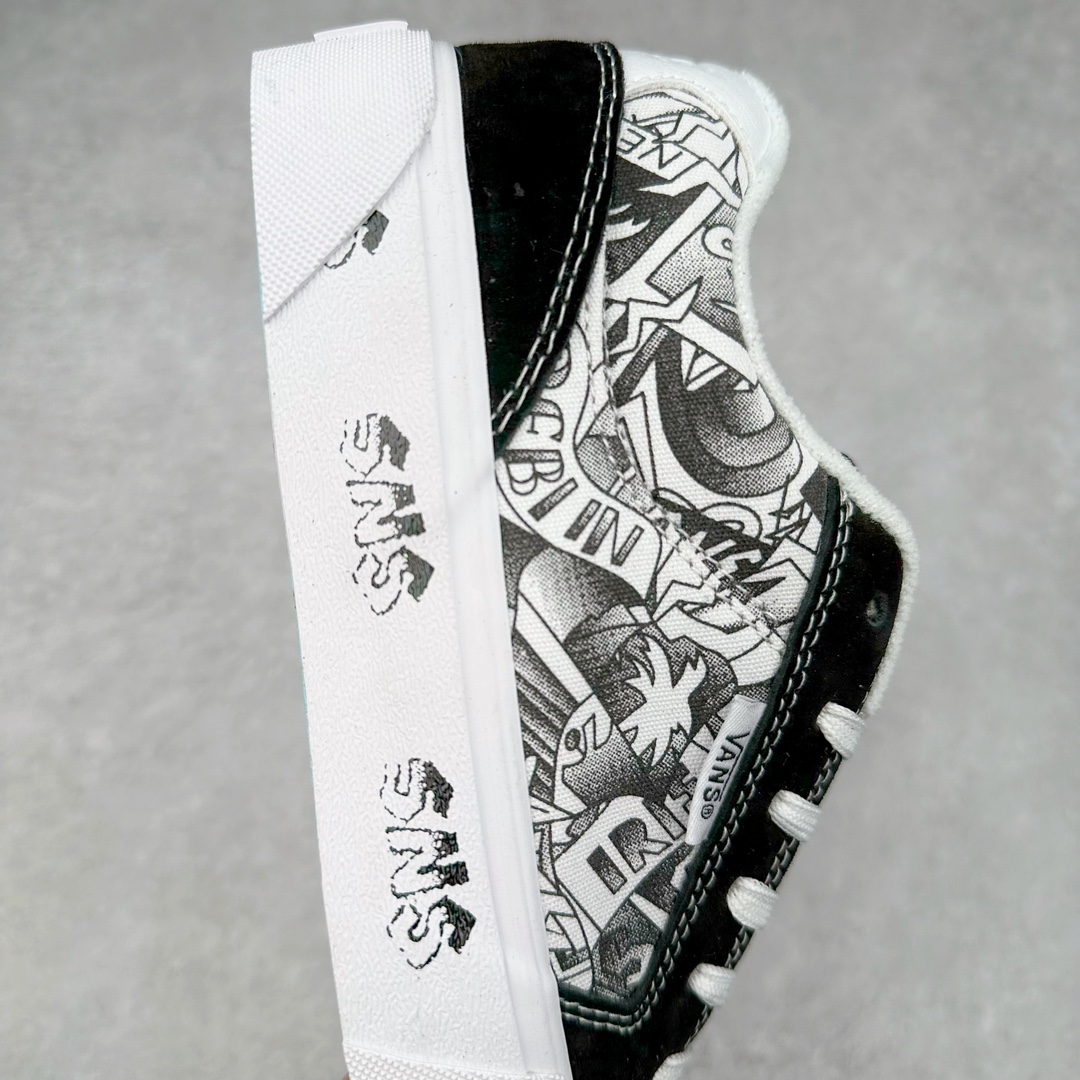 图片[6]-Vans Chukka Push SNS 联名 款防滑低帮休闲滑板鞋 以Venice 沙滩为主题 鞋面整体以米白为主色 搭配了黑色涂鸦图案 鞋垫部分也同样表示了其合作身份 外底则采用了比较清新的天蓝并且随鞋印刷SNS联名图案 尺码：35 36 36.5 37 38 38.5 39 40 40.5 41 42 42.5 43 44 45-选品中心