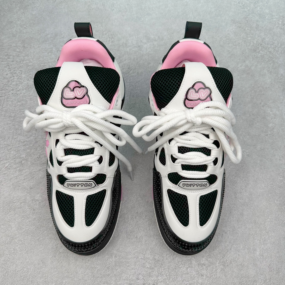 图片[2]-LOUIS VUITTON Skate lv小牛皮超大花朵印花低帮板鞋 市场所有版本中综合最强的货品 GD实力大厂出品 全网最全配色更新最快 最成熟的做工稳定的品控 完美鞋型超高的清洁度 零毛边线头瑕疵 全套原楦原纸版原鞋开模 全网最具灵魂的版型 正确原装黄色鞋盒 正确中底印花 鞋面印花3D高频深度立体 全鞋电脑针车 紧密相连 针距密度一致 环保乳胶注塑鞋垫 厚度脚感还原原版 皮面裁剪部位 统一油边封口工艺 原装橡胶大底含胶量大底组合零偏差 专柜全套包装 防尘袋 说明书 质保卡 男女鞋 尺码：35 36 37 38 39 40 41 42 43 44 45-选品中心