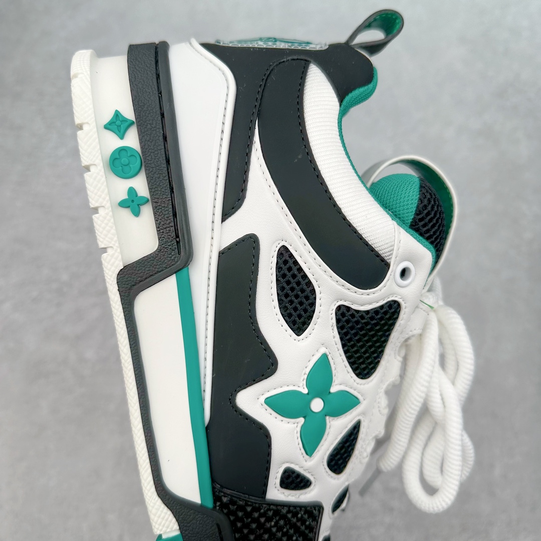 图片[6]-LOUIS VUITTON Skate lv小牛皮超大花朵印花低帮板鞋 市场所有版本中综合最强的货品 GD实力大厂出品 全网最全配色更新最快 最成熟的做工稳定的品控 完美鞋型超高的清洁度 零毛边线头瑕疵 全套原楦原纸版原鞋开模 全网最具灵魂的版型 正确原装黄色鞋盒 正确中底印花 鞋面印花3D高频深度立体 全鞋电脑针车 紧密相连 针距密度一致 环保乳胶注塑鞋垫 厚度脚感还原原版 皮面裁剪部位 统一油边封口工艺 原装橡胶大底含胶量大底组合零偏差 专柜全套包装 防尘袋 说明书 质保卡 男女鞋 尺码：35 36 37 38 39 40 41 42 43 44 45-选品中心