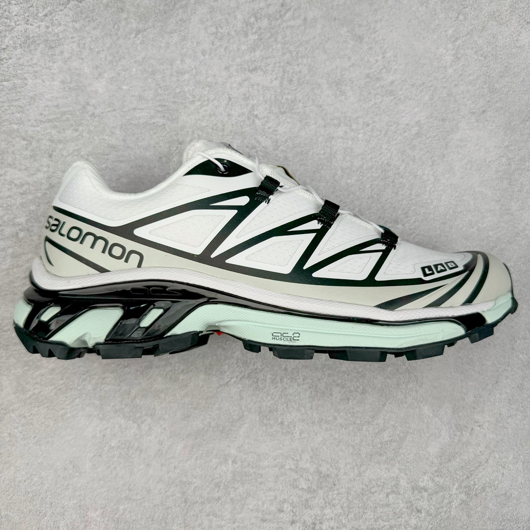＃X版纯原福利 Salomon 萨洛蒙 XT-6 复古机能户外跑鞋 这双XT-6 鞋面以锯齿状的包裹系统呈现 在黑色基底之下加入了各种色点缀 内嵌式的袜套设计与 Quicklace 系带系统一道 实现了立体包裹与精准贴合 结合 Contagrip 大底科技 让穿着者可以轻松驾驭户外与通勤下的任何运动生活场景 无缝鞋身户外随意纵横 颜值与脚感兼备 出街通勤 绝对非常吸睛 你值得拥有 尺码：36 36.5 37.5 38 38.5 39 40 40.5 41 42 42.5 43 44 44.5 45-选品中心