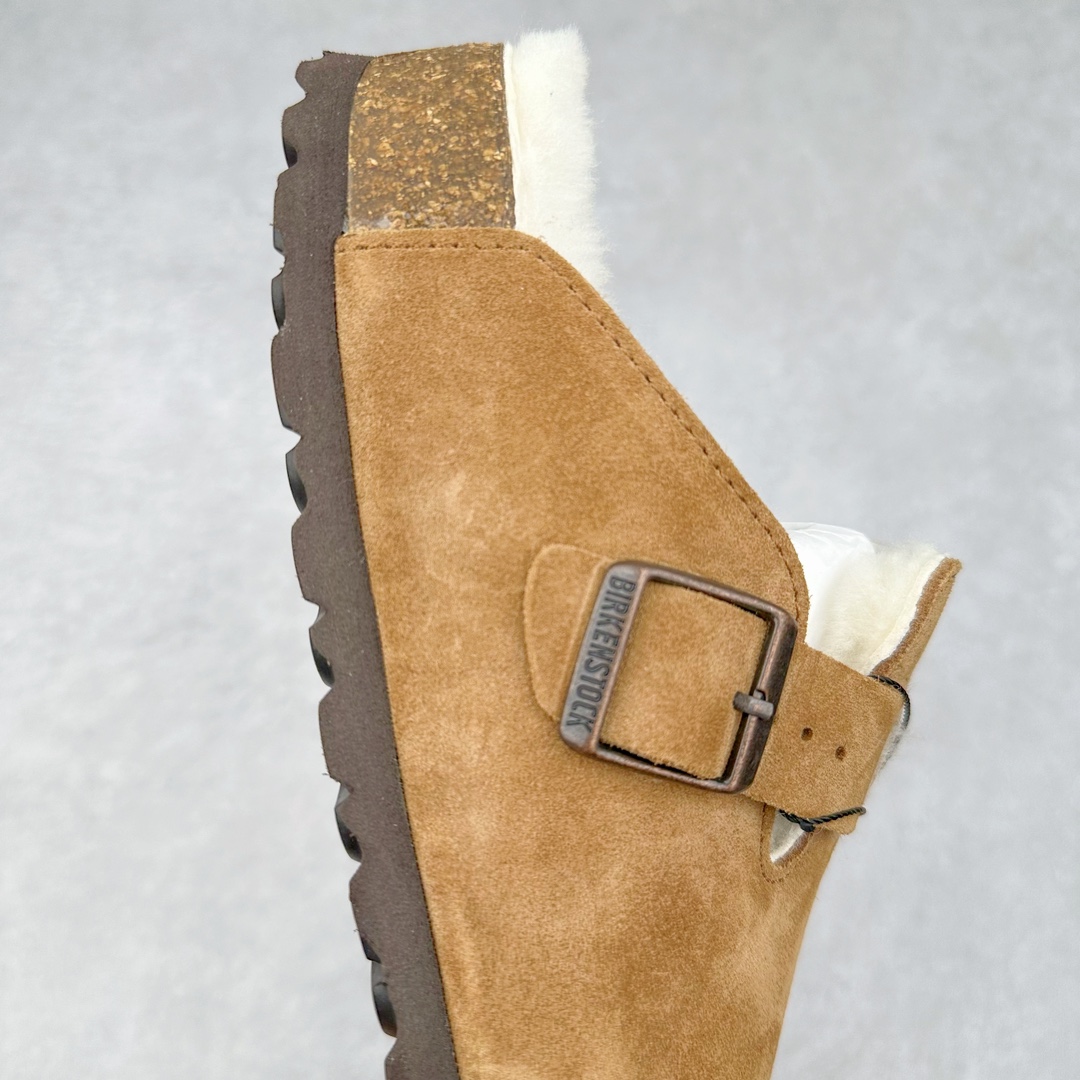 图片[6]-＃CS Birkenstock Boston VL 勃肯软木底包头拖鞋 天鹅绒般的绒面革赋子休闲的经典外观 四季皆宜 柔软的鞋床采用额外的泡沫缓冲层 提供额外的舒适感和全天支撑 全网独家首发 源于德国的严谨工艺 牛巴戎面 中层松木 EVA 三层组合大底 优质牛皮面料五金扣 出口订单 尺码：35-44-选品中心