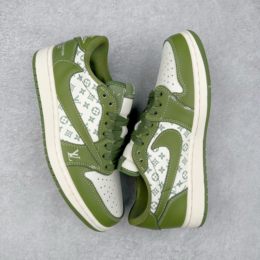 图片[3]-TS x Air Jordan AJ1 Low 倒钩低帮联名定制配色 LX1988-105 原厂内置气垫魔块 A模大底 头层小牛皮 鞋舌AJ原厂专用牛津布+AJ专用反口珍珠布+原厂无杂质高弹内里海棉+特殊封边弹力鞋带 尺码：36 36.5 37.5 38 38.5 39 40 40.5 41 42 42.5 43 44 44.5 45 46 47.5-选品中心