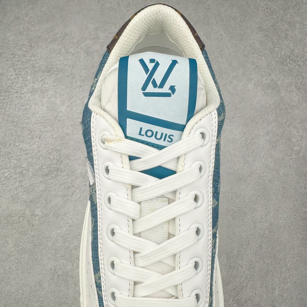 图片[5]-Louis Vuitton 路易威登 lv Time Out 低帮时尚运动板鞋 为舒软小牛皮革压印金属质感 Monogram 图案 再令 Louis 和vuitton 装饰点缀鞋带 与卢勒克斯金属线共同 释放莹泽光芒 搭配后部 Monogram帆布饰边和加厚胎面橡胶外底 鞋面胎牛皮和进口PVC制裁而成 高密度进口电脑车线工艺、经典LOGO跟PVC完美结合 原版大底开模 内里采用进口羊皮 超软皮内里+鞋垫 最新LV/路易威登 杨幂 关晓彤 官方等多明星网红同款 快手抖音等多平台热推 尺码：35 36 37 38 39 40 41 42 43 44-选品中心