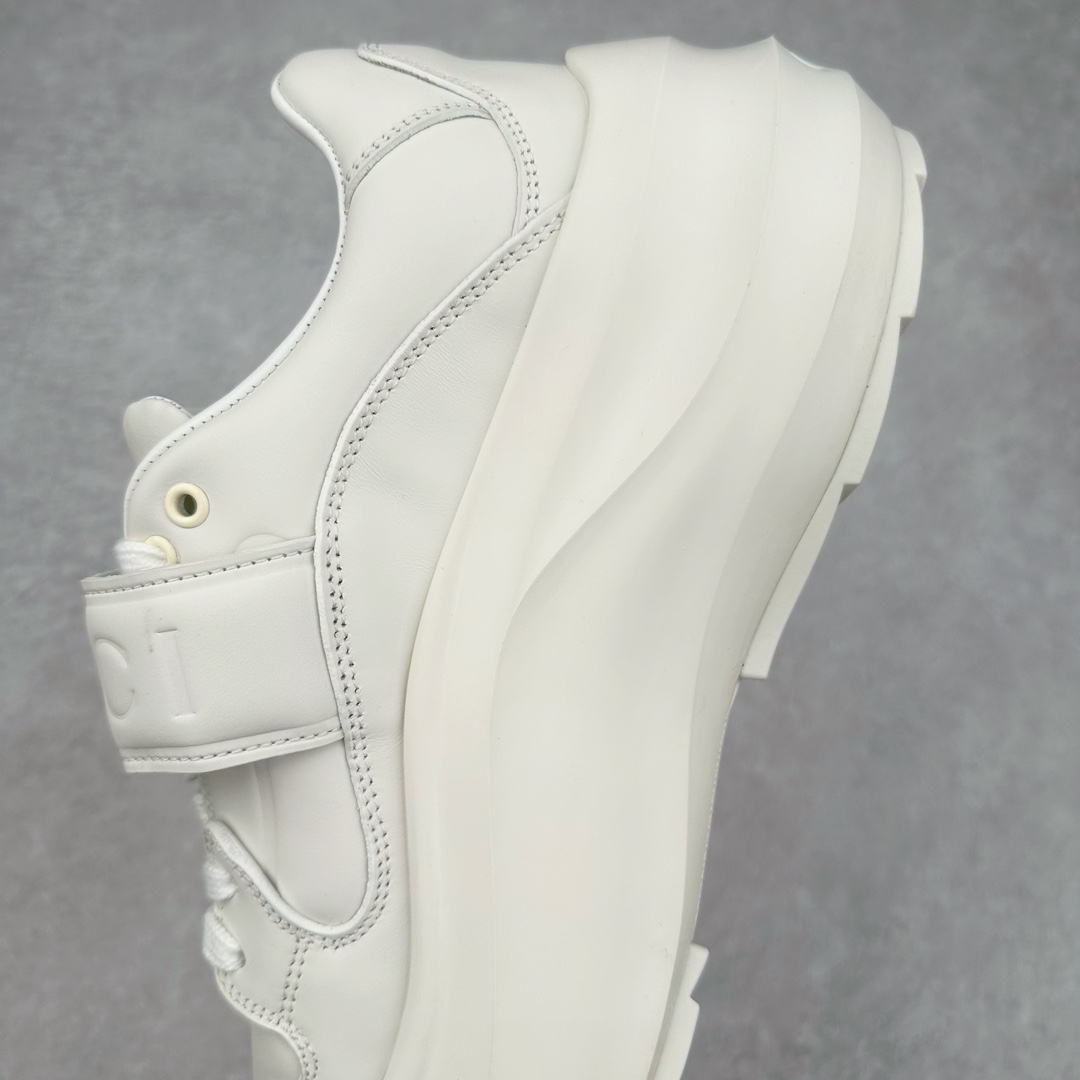 图片[7]-GUCCI古驰 Wave 牛皮革圆头魔术贴低帮生活休闲鞋女款 白色 尺码：35/40-选品中心