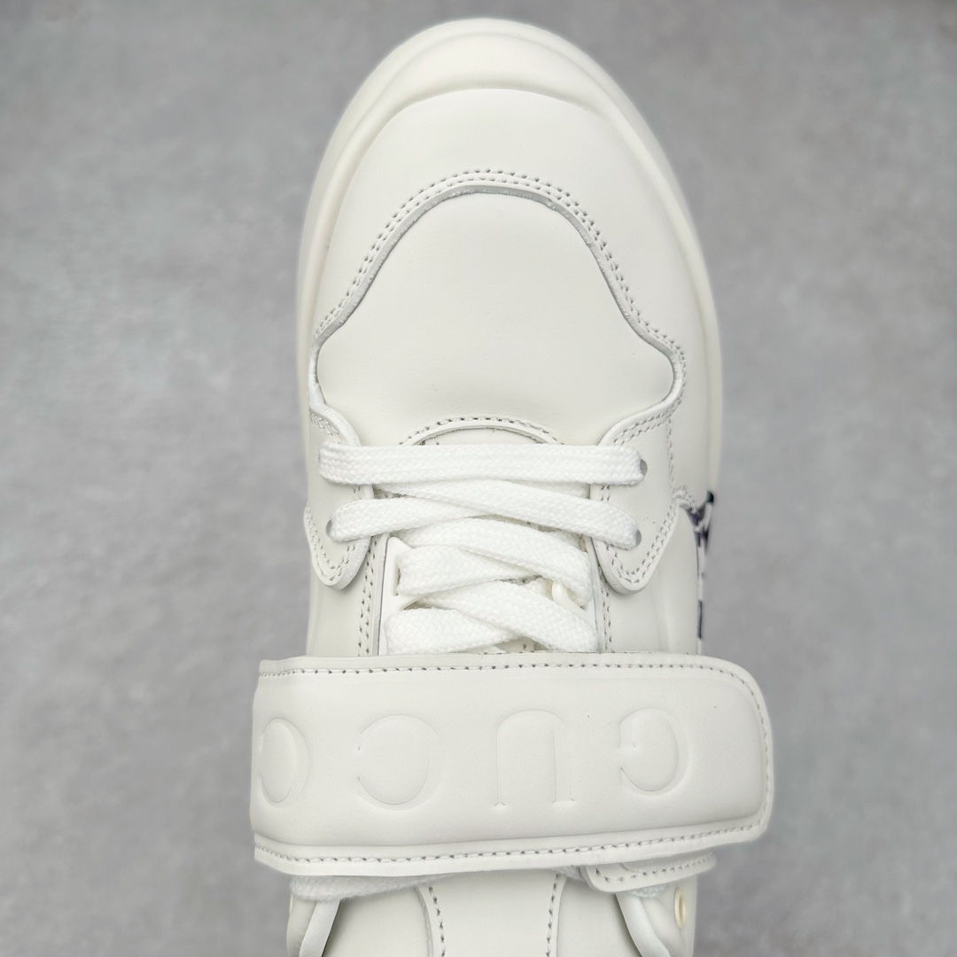 图片[4]-GUCCI古驰 Wave 牛皮革圆头魔术贴低帮生活休闲鞋女款 白色 尺码：35/40-选品中心