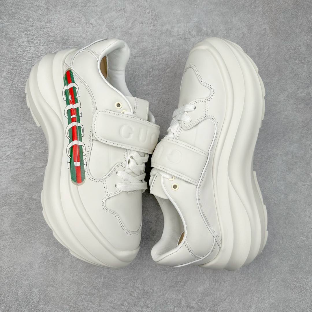 图片[3]-GUCCI古驰 Wave 牛皮革圆头魔术贴低帮生活休闲鞋女款 白色 尺码：35/40-选品中心