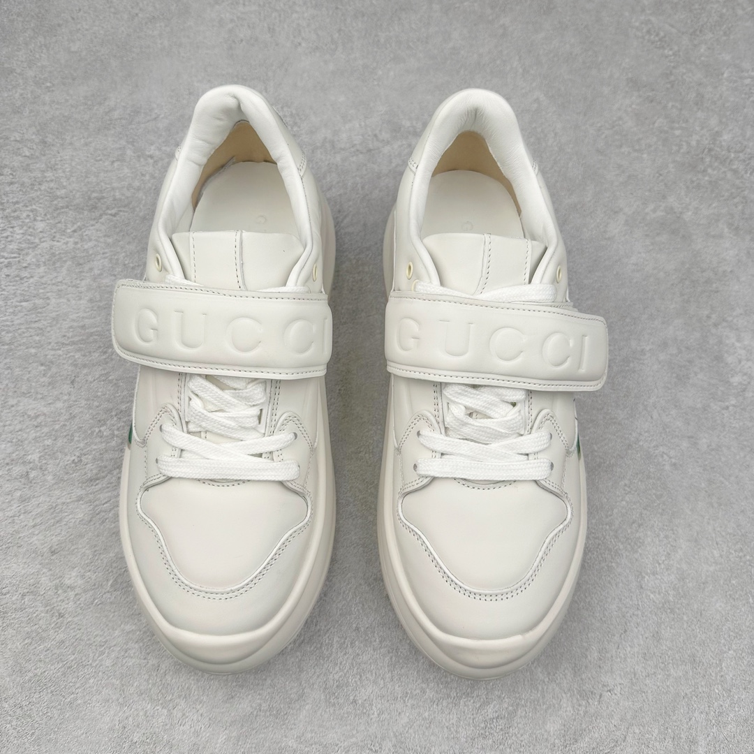 图片[2]-GUCCI古驰 Wave 牛皮革圆头魔术贴低帮生活休闲鞋女款 白色 尺码：35/40-选品中心