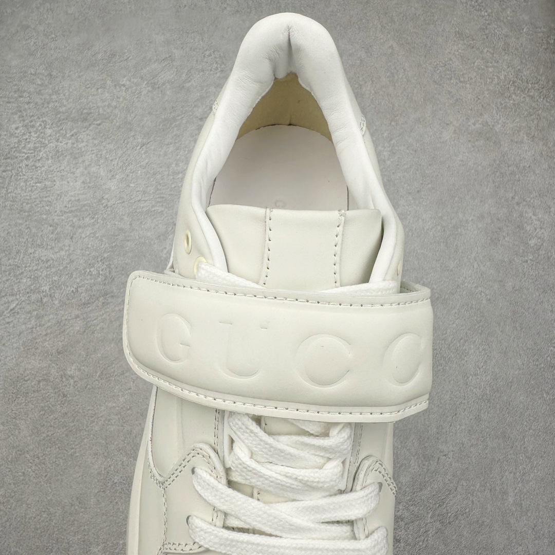图片[5]-GUCCI古驰 Wave 牛皮革圆头魔术贴低帮生活休闲鞋女款 白色 尺码：35/40-选品中心