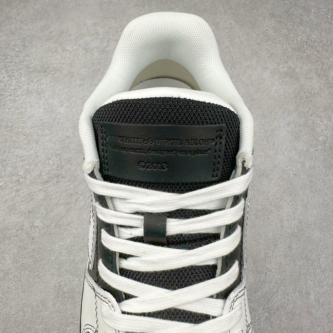 图片[5]-OFF-WHITE Out Of Office OW低帮时尚板鞋 全套原楦原纸版原鞋开模 全网最正确的版型 独家私模大底 最大开发至46码 大厂出品 细节到位 官方原盒原配 100加配色陆更新 终端控货 优势供应 续众明星上脚 由经典配色打造 箭头符号、ZipTie 标签、1ogo印花等经典元素皆在此呈现 让人一眼明了 Off-White 的潮流身份 单品以黑白配色皮质制成 饰有品牌标志性 zip Tie 束线带吊牌 侧面饰有 Arrows 图案 展现出品牌对街头风格的偏爱 尺码：36 37 38 39 40 41 42 43 44 45 46-选品中心