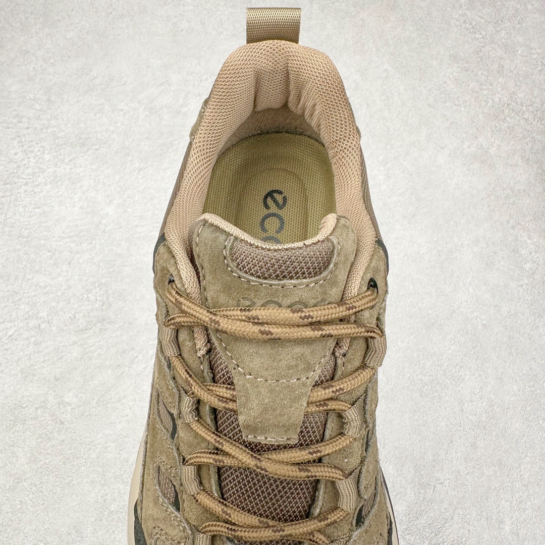 图片[5]-Ecco爱步户外牛皮反绒皮登山鞋 防滑越野跑步鞋 健步BIOMC踪迹系列 防撞鞋头 更好的面对崎岖防撞护趾 鞋面多处采用防裂车线 让鞋子经久耐穿不易开裂 轻量鞋身 透气护足 后跟编织提带 方便穿脱自由 鞋底疏水槽与止刹纹，轻松征踏湿滑崎岖 耐磨止滑 透气缓震 稳定支撑 越野无束尺码：38 39 40 41 42 43 44 45（皮鞋码）-选品中心