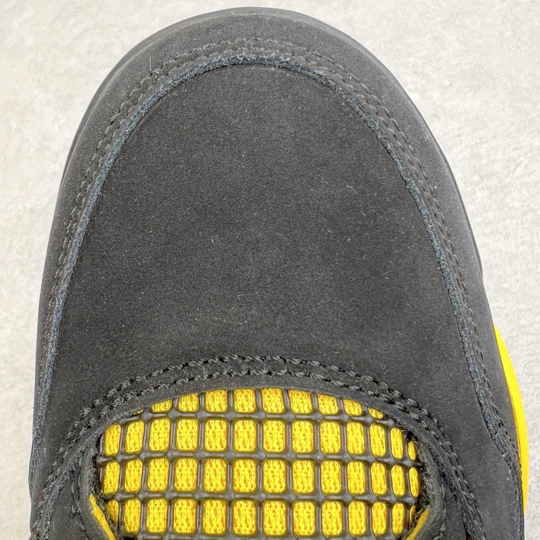 图片[11]-＃K版纯原 Air Jordan AJ4 Retro 黑黄雷公 DH6927-017 全新升级改良 原鞋原楦原纸板同源开发 完美呈现乔4的版型 内侧正确双色网格 还原细节 原厂皮料 正确气垫颜色 正确网格工艺 正确拉帮工艺 全鞋原装材料制作 原档案原模具打造 支持全方位与正品对比 尺码：40 40.5 41 42 42.5 43 44 44.5 45 46 47.5-选品中心