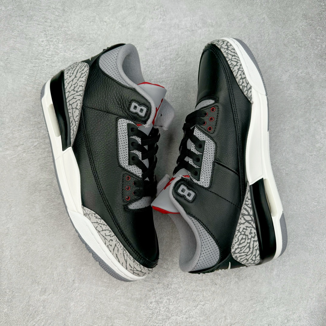 图片[3]-＃OG纯原 Air Jordan AJ3 Retro 复刻黑水泥 DN3707-010 原楦原纸板开发 确保原汁原味 原厂皮料质感色泽绝无偏差 完美中底拉帮 原厂中底钢印 原档案大底 如假白送 大底纹路 气垫通透度PU的回弹性均百分百还原 原厂电绣鞋舌飞人刺绣针数立体讲究精细欢迎对比正品原鞋 尺码：36 36.5 37.5 38 38.5 39 40 40.5 41 42 42.5 43 44 44.5 45 46 47.5-选品中心